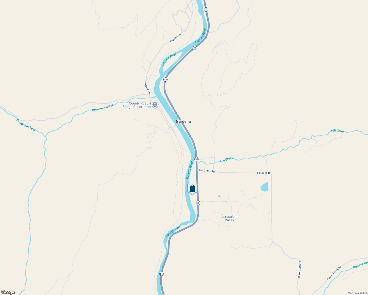 map of restaurants, bars, coffee shops, grocery stores, and more near 15 Gardena Lane in Horseshoe Bend