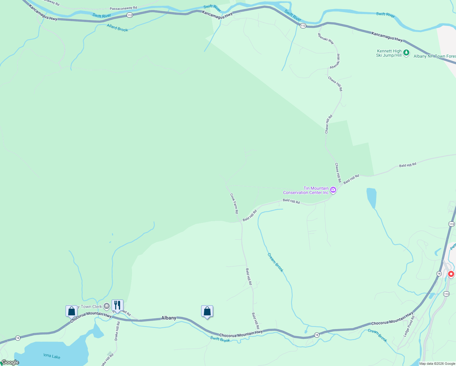 map of restaurants, bars, coffee shops, grocery stores, and more near 24 Ridge View Drive in Albany