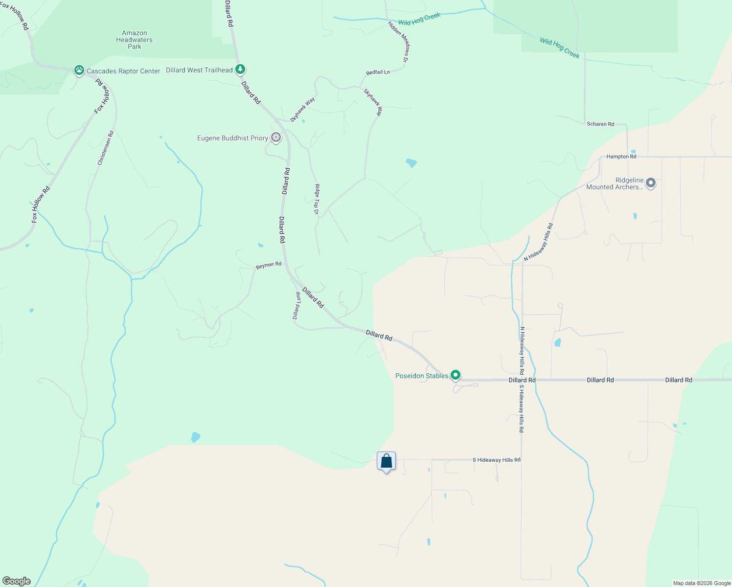 map of restaurants, bars, coffee shops, grocery stores, and more near 32810 Sisters Loop in Eugene