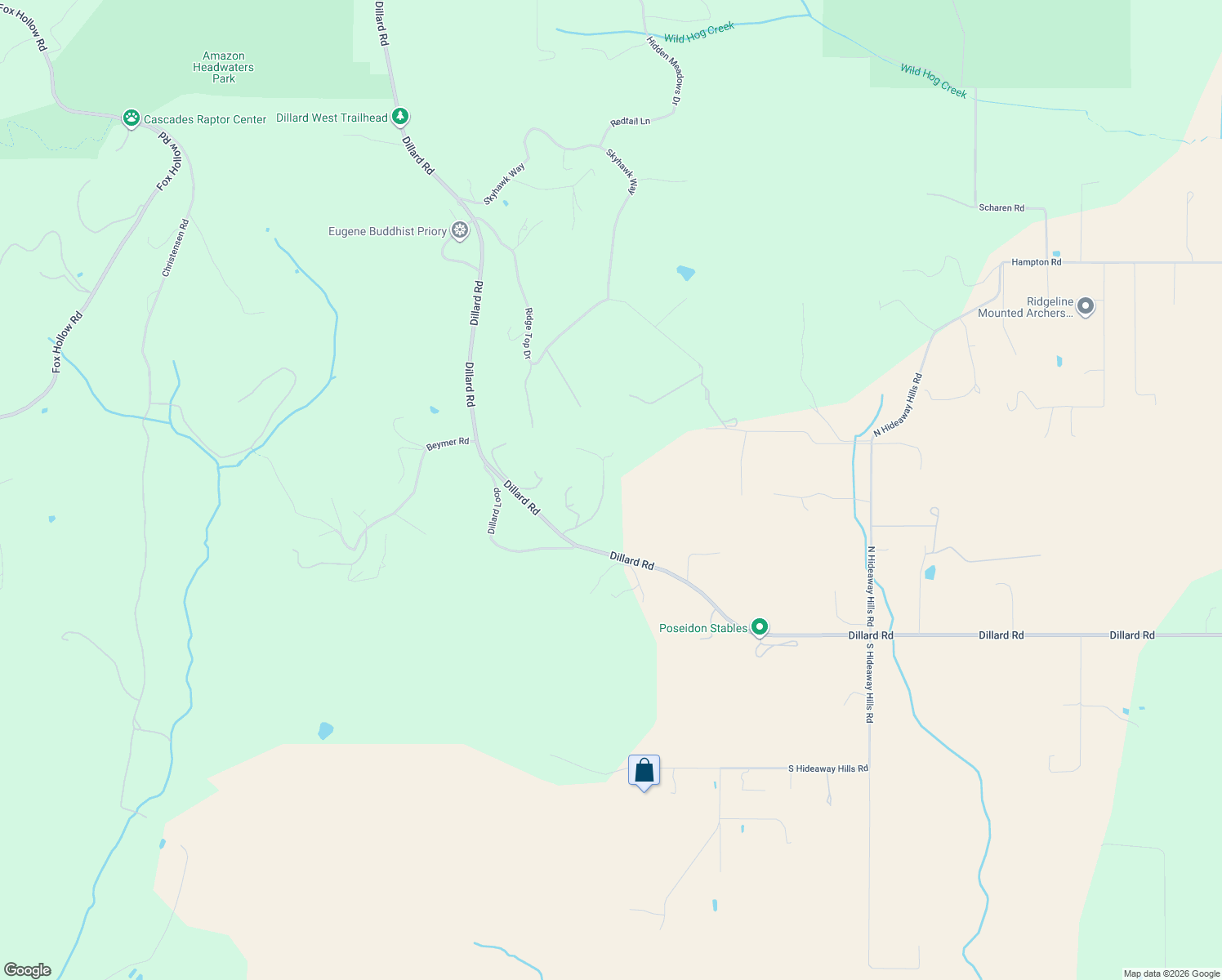 map of restaurants, bars, coffee shops, grocery stores, and more near 32810 Sisters Loop in Eugene