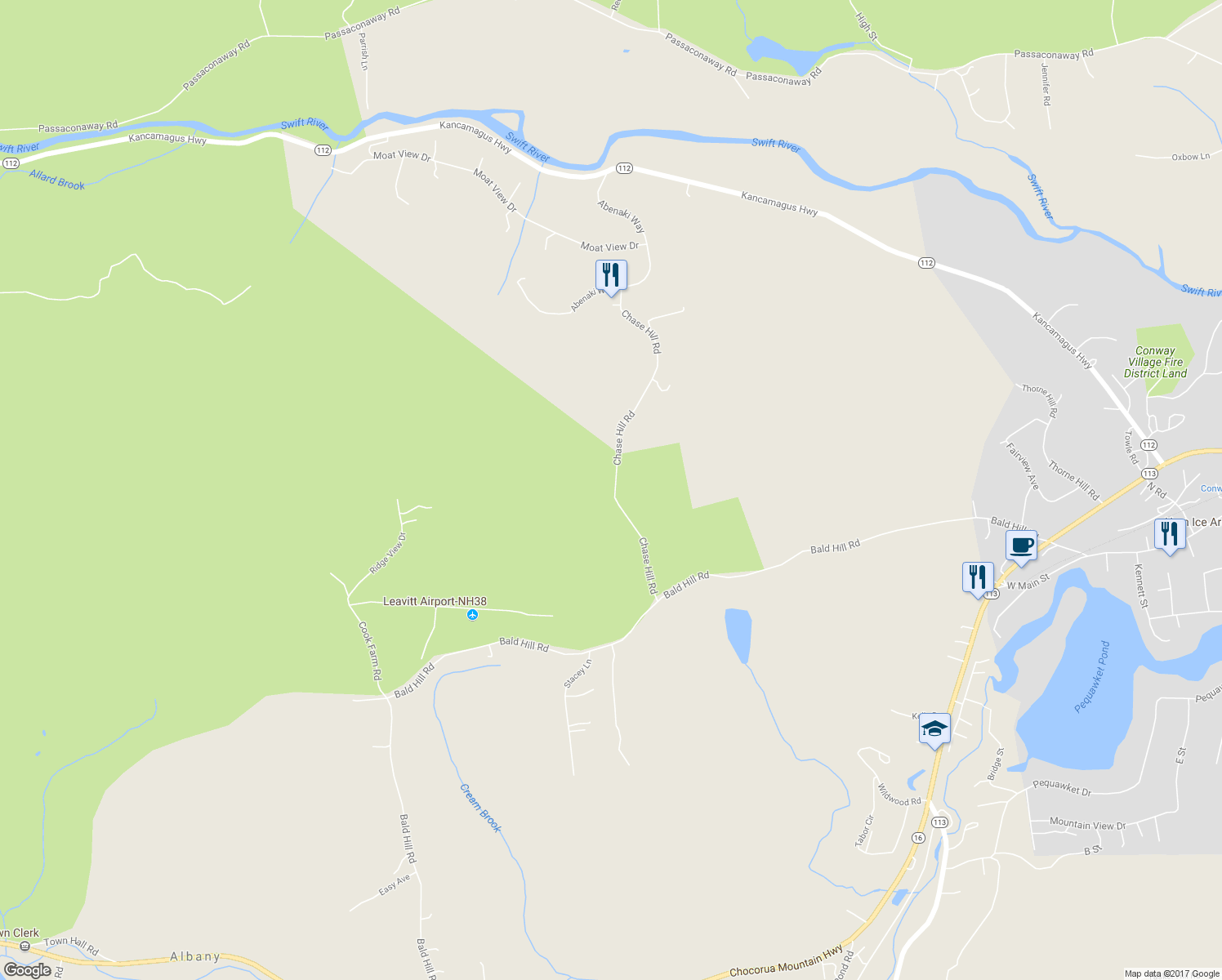 map of restaurants, bars, coffee shops, grocery stores, and more near 159 Chase Hill Road in Albany