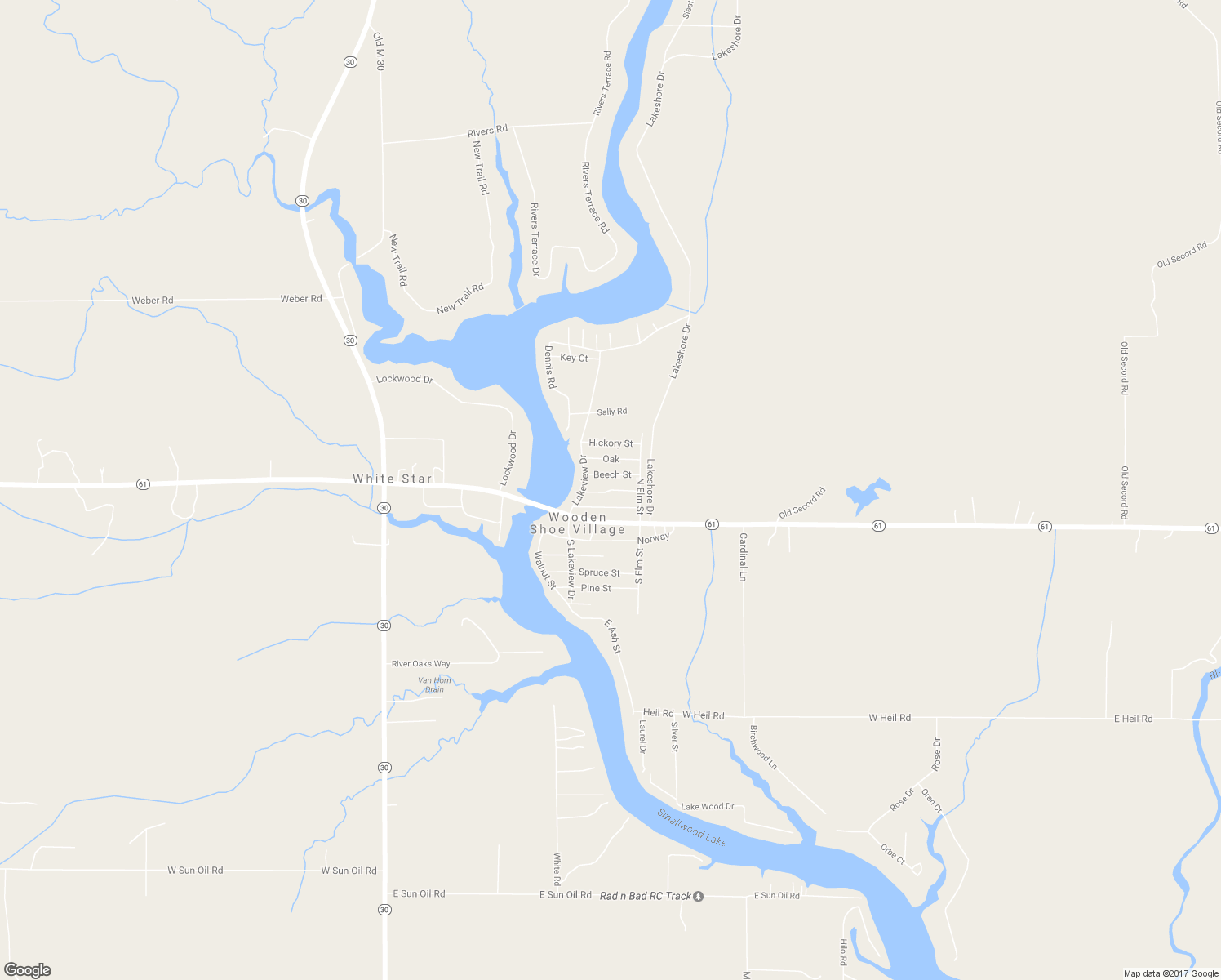 map of restaurants, bars, coffee shops, grocery stores, and more near Maple in Gladwin