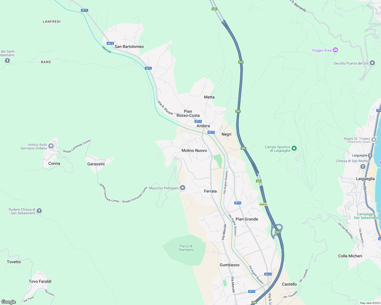 map of restaurants, bars, coffee shops, grocery stores, and more near 6 Via Privata Musso in Molino Nuovo