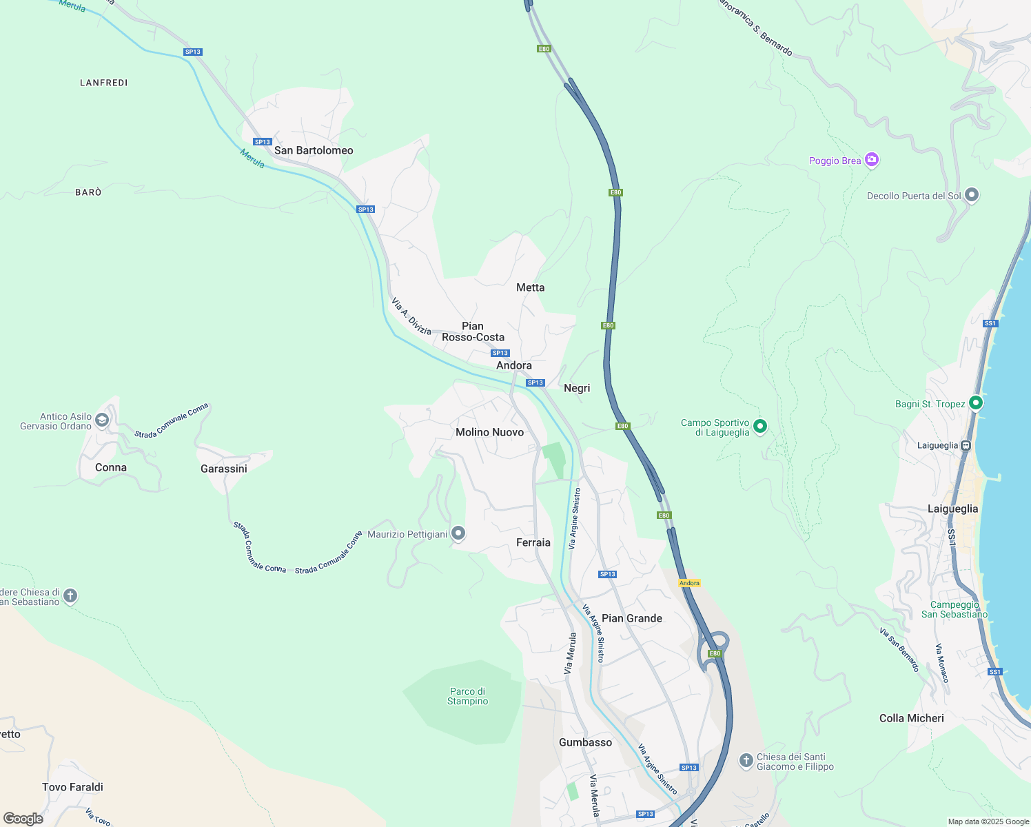map of restaurants, bars, coffee shops, grocery stores, and more near 37A Via Giovanni Molineri in Molino Nuovo