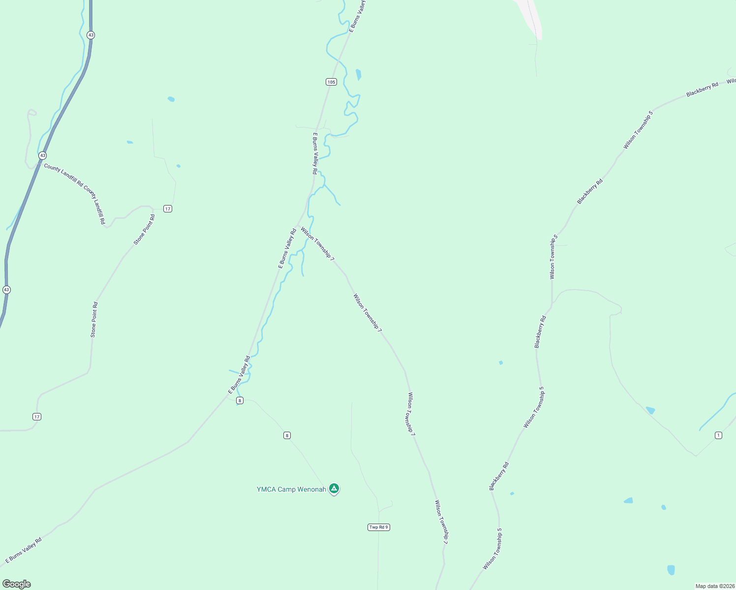 map of restaurants, bars, coffee shops, grocery stores, and more near 24242 Pfeiffer Hill Road in Winona