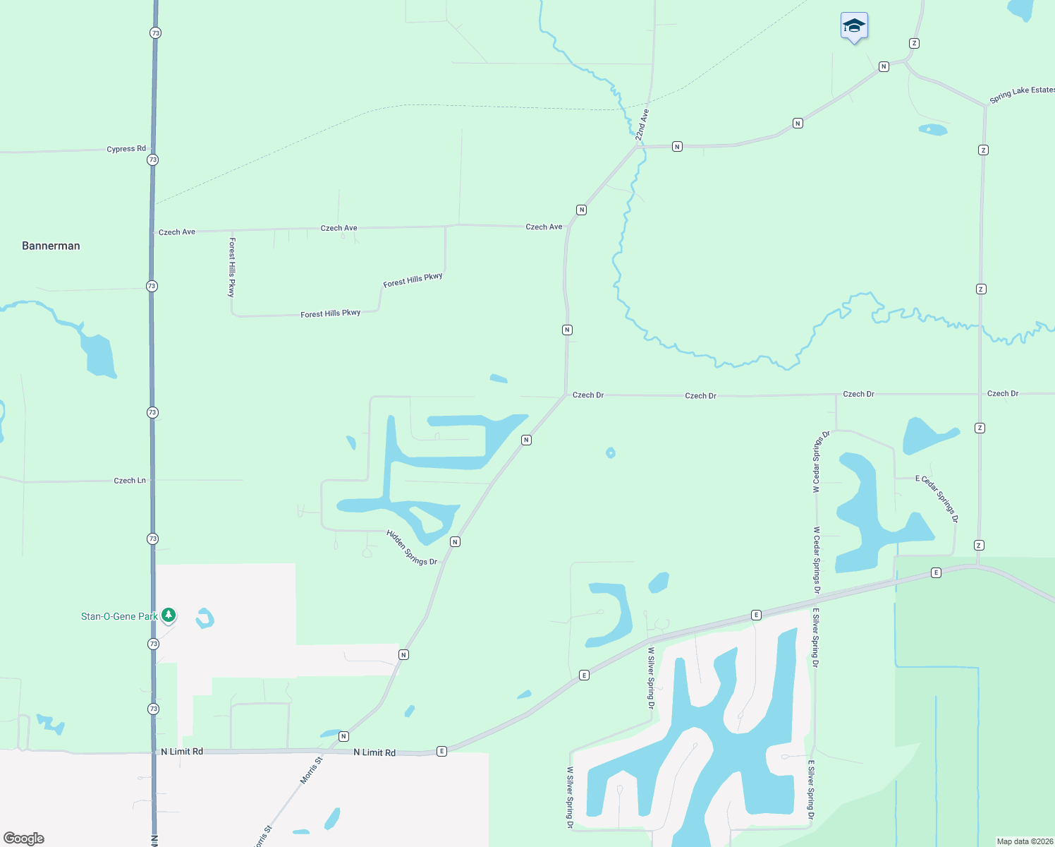 map of restaurants, bars, coffee shops, grocery stores, and more near N261 County Highway N in Neshkoro