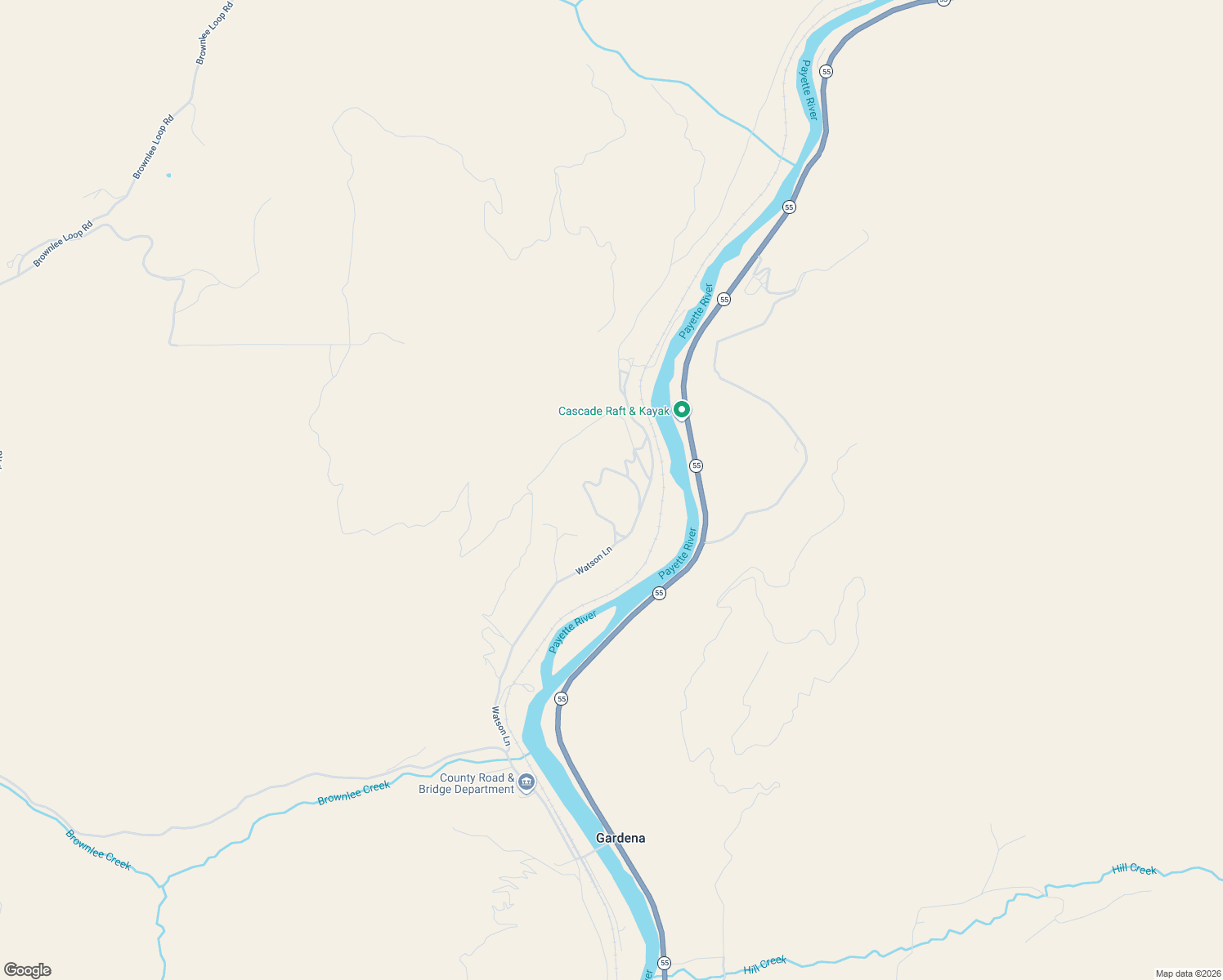 map of restaurants, bars, coffee shops, grocery stores, and more near 49 Watson Lane in Horseshoe Bend