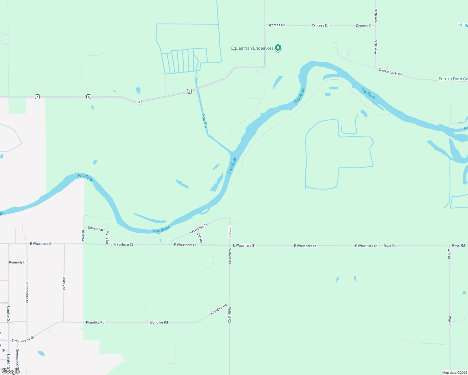 map of restaurants, bars, coffee shops, grocery stores, and more near N260 36th Road in Berlin