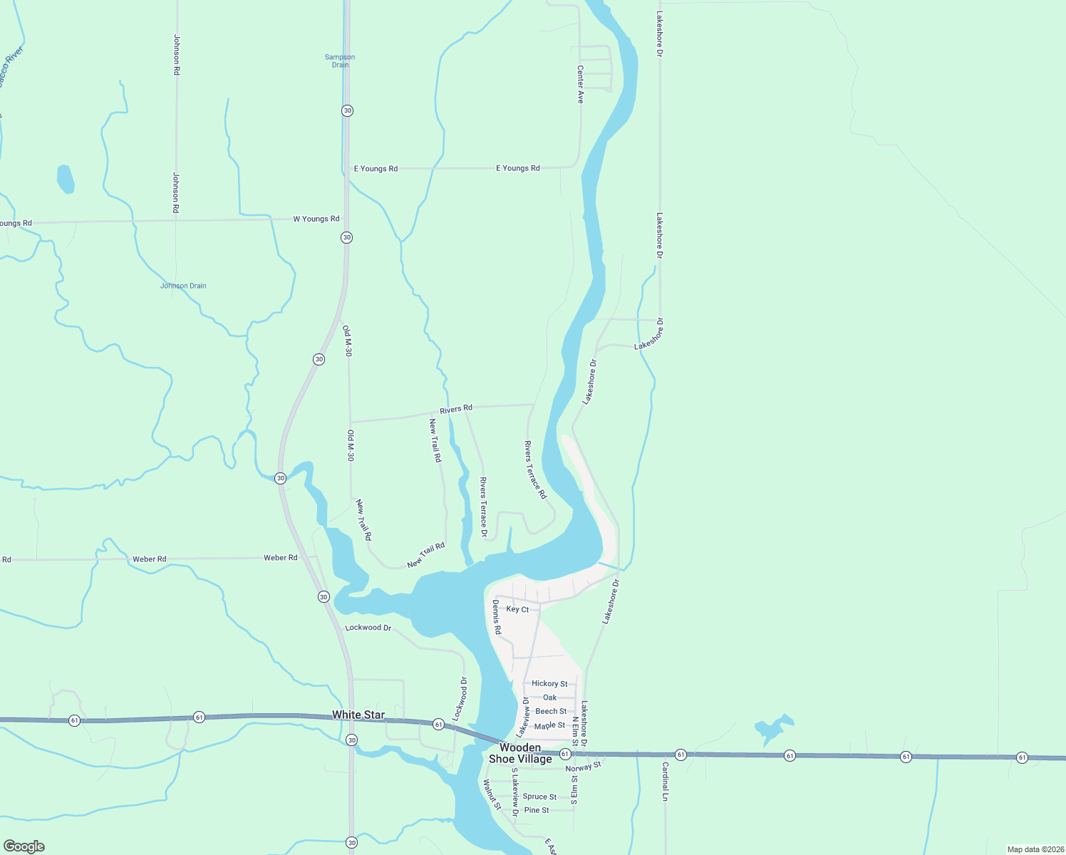 map of restaurants, bars, coffee shops, grocery stores, and more near 840 Rivers Terrace Rd in Gladwin