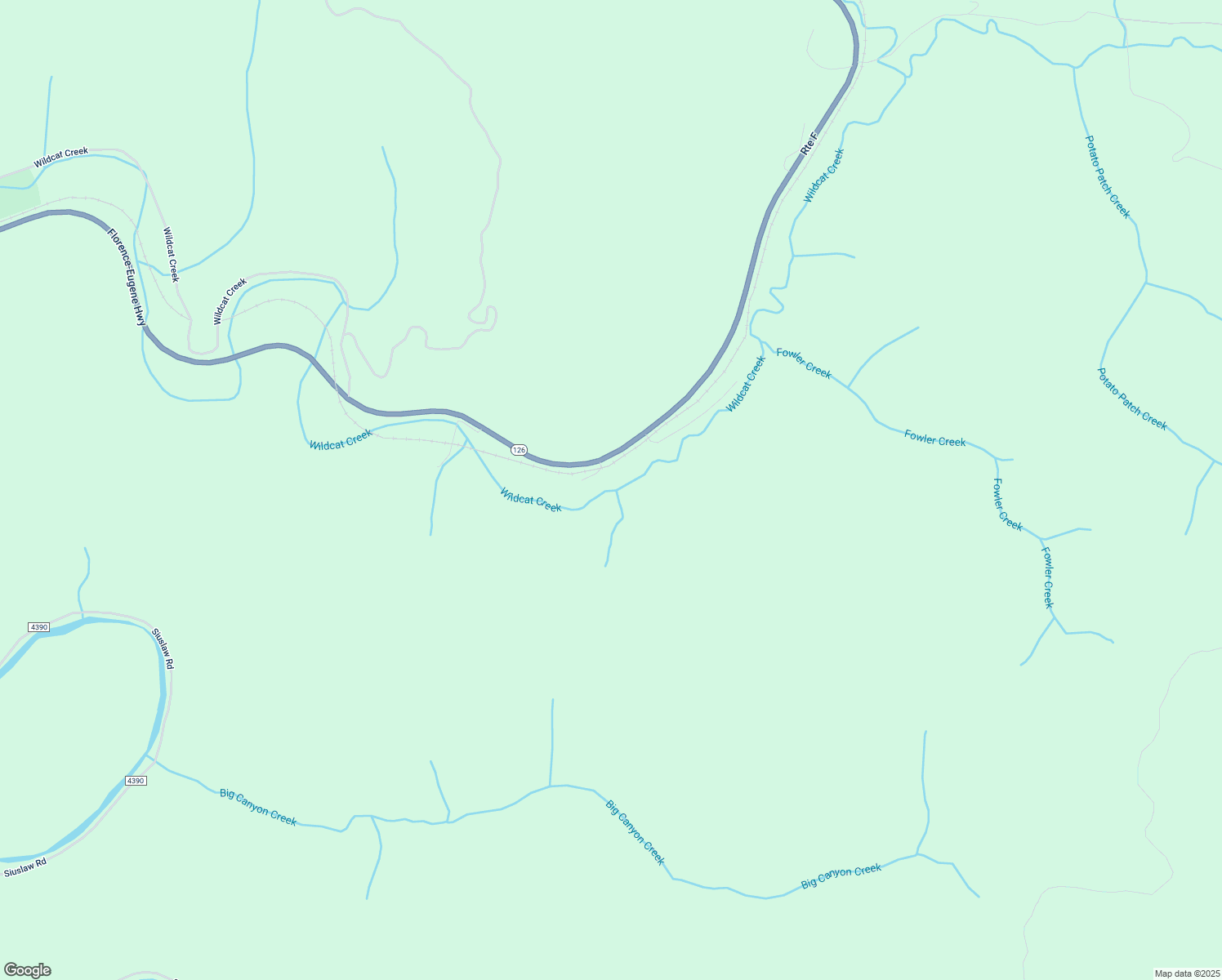 map of restaurants, bars, coffee shops, grocery stores, and more near 17574-17598 Florence-Eugene Highway in Walton