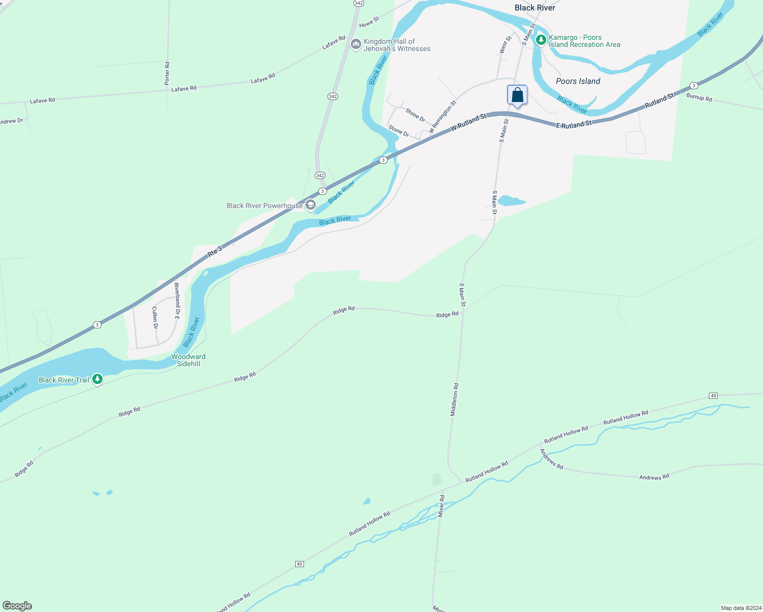 map of restaurants, bars, coffee shops, grocery stores, and more near 28501 Ridge Road in Watertown