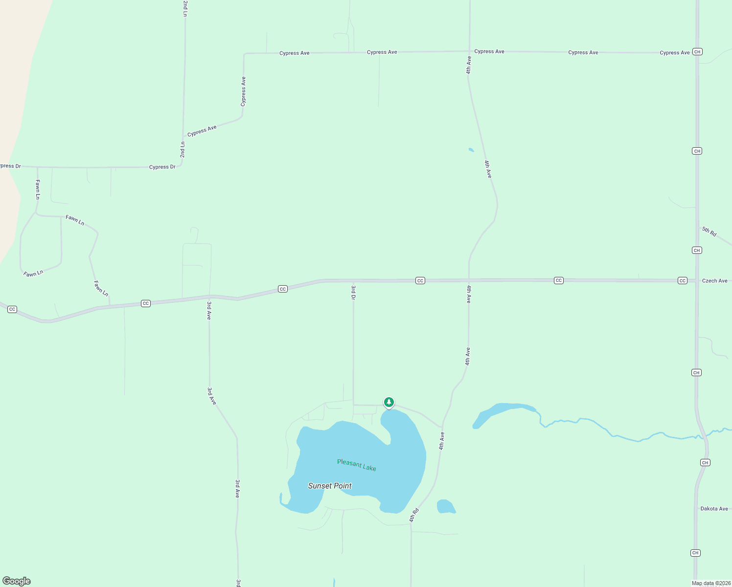 map of restaurants, bars, coffee shops, grocery stores, and more near W13487 County Road CC in Coloma