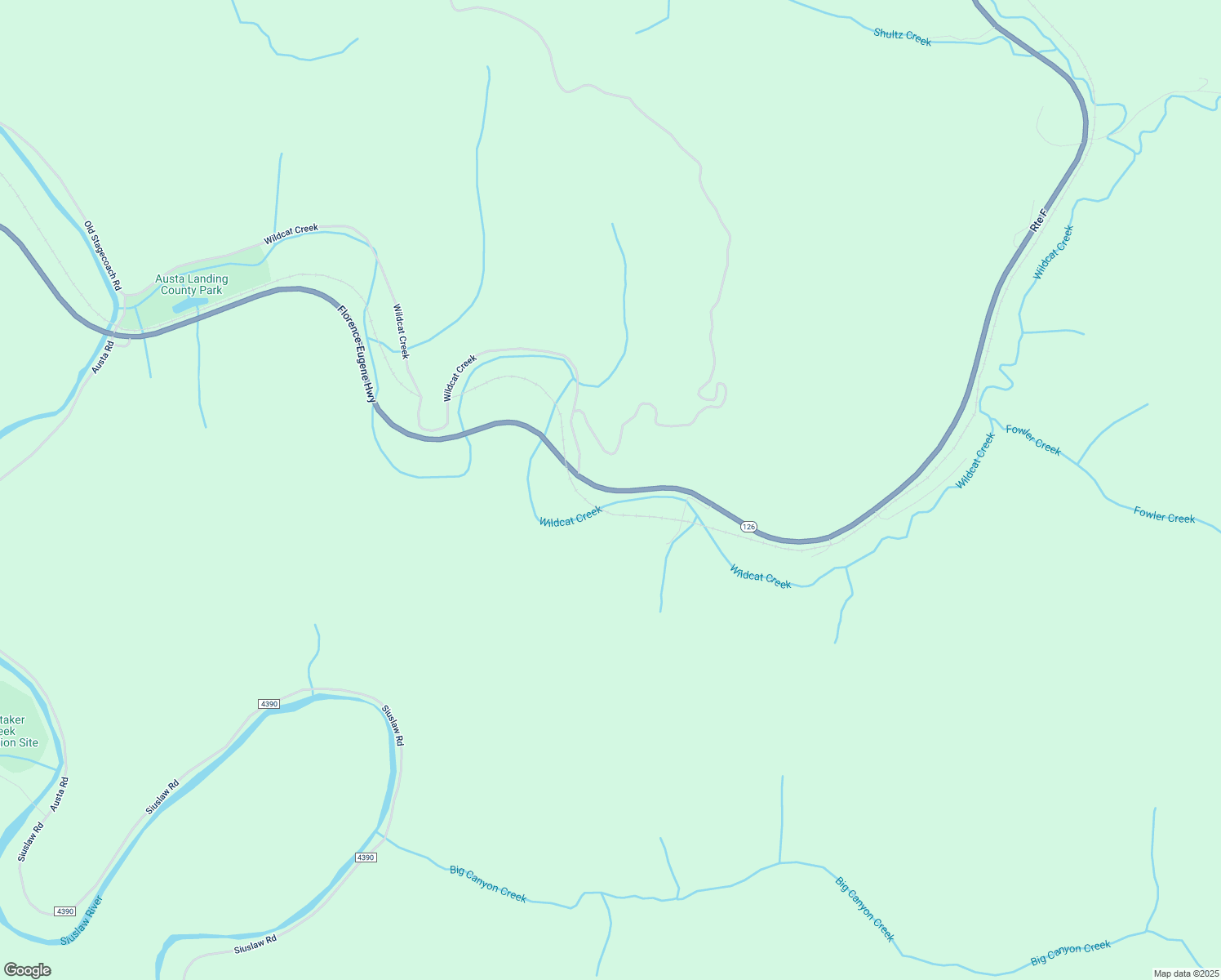 map of restaurants, bars, coffee shops, grocery stores, and more near 17574 Florence-Eugene Highway in Walton