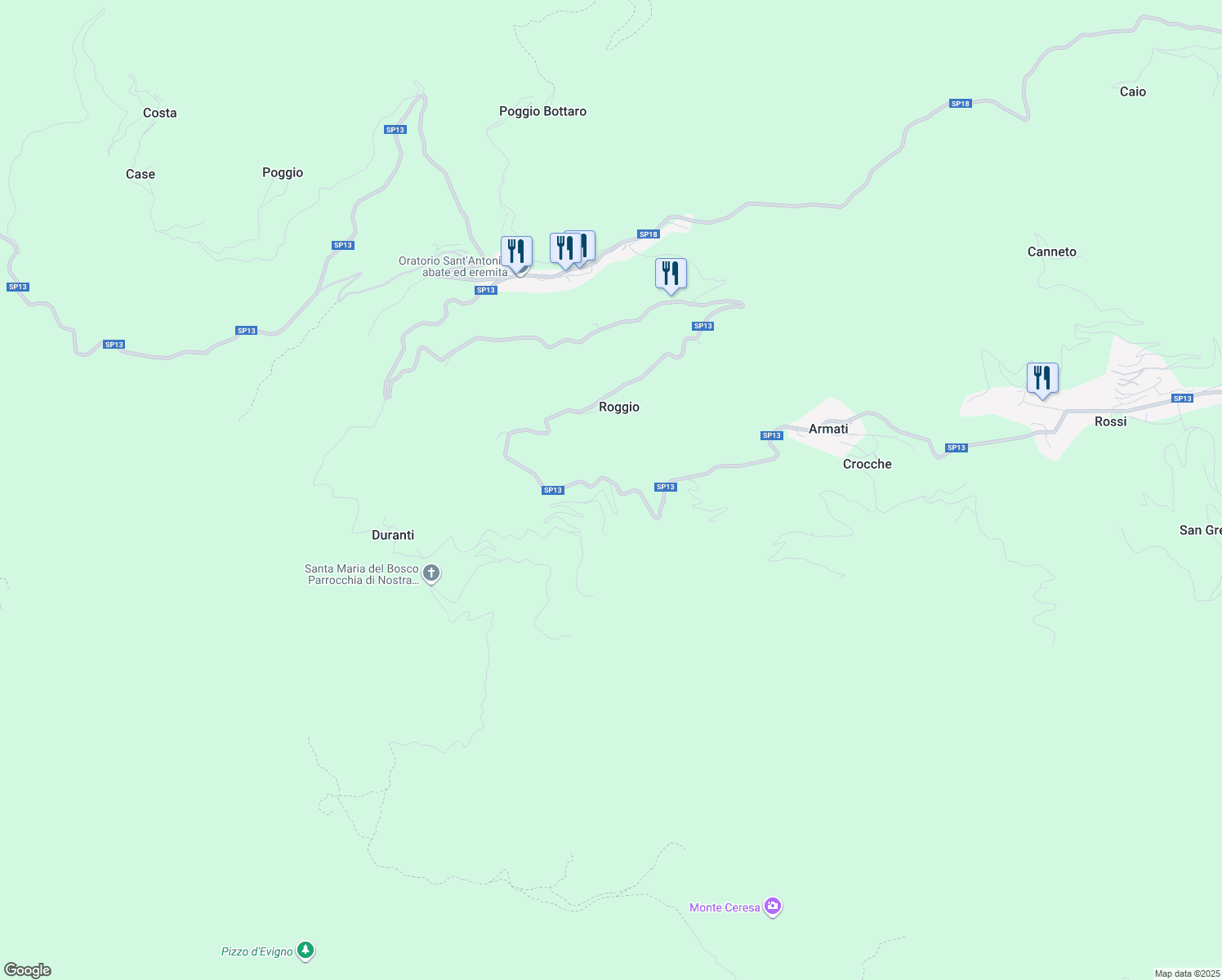 map of restaurants, bars, coffee shops, grocery stores, and more near in Ciccioni