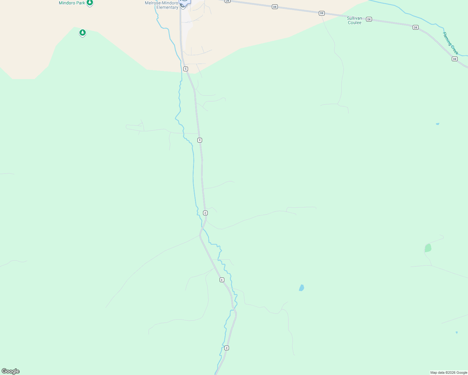 map of restaurants, bars, coffee shops, grocery stores, and more near W3740 Evenson Road in Mindoro