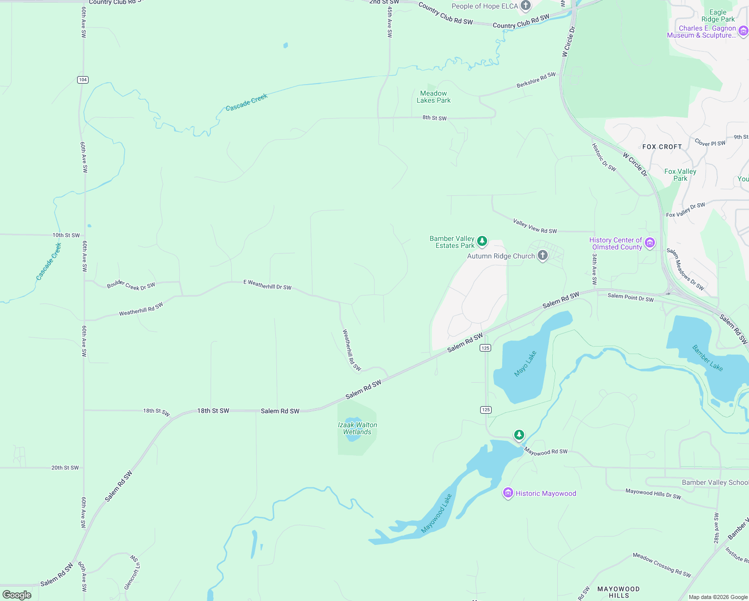 map of restaurants, bars, coffee shops, grocery stores, and more near 1407 Weatherhills Ridge Court in Rochester