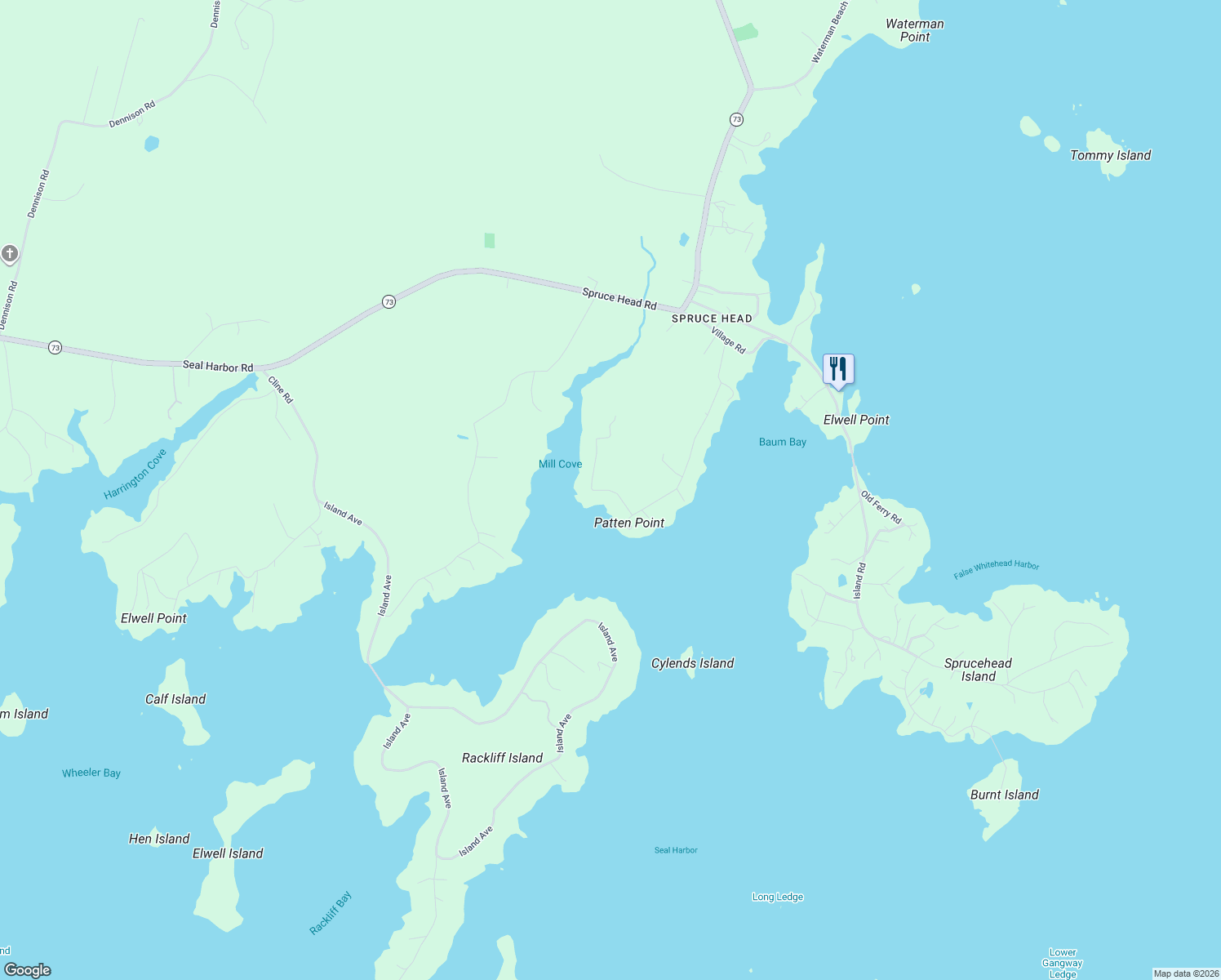 map of restaurants, bars, coffee shops, grocery stores, and more near 130 Patten Point Road in Saint George