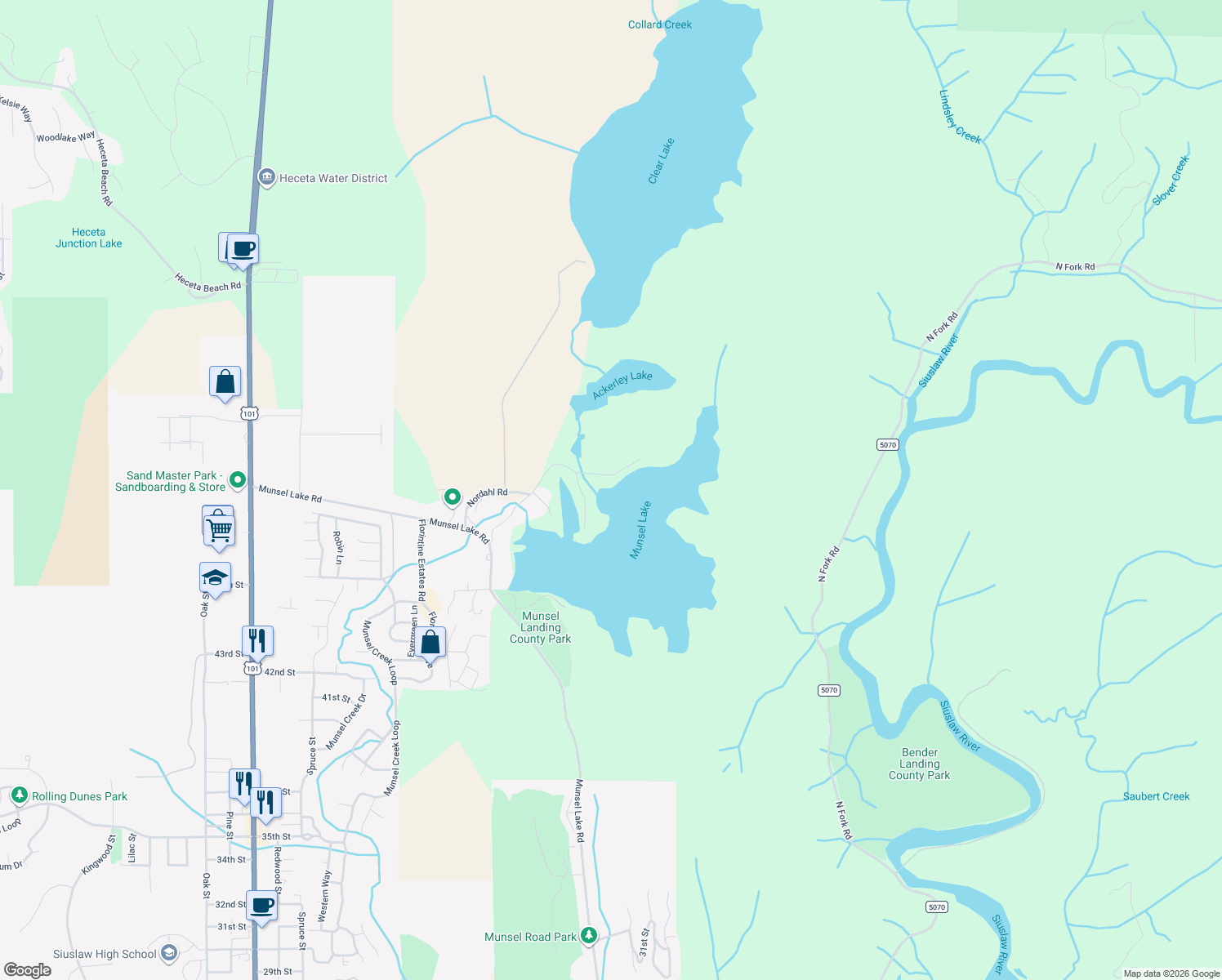 map of restaurants, bars, coffee shops, grocery stores, and more near 5816 Martin Road in Florence