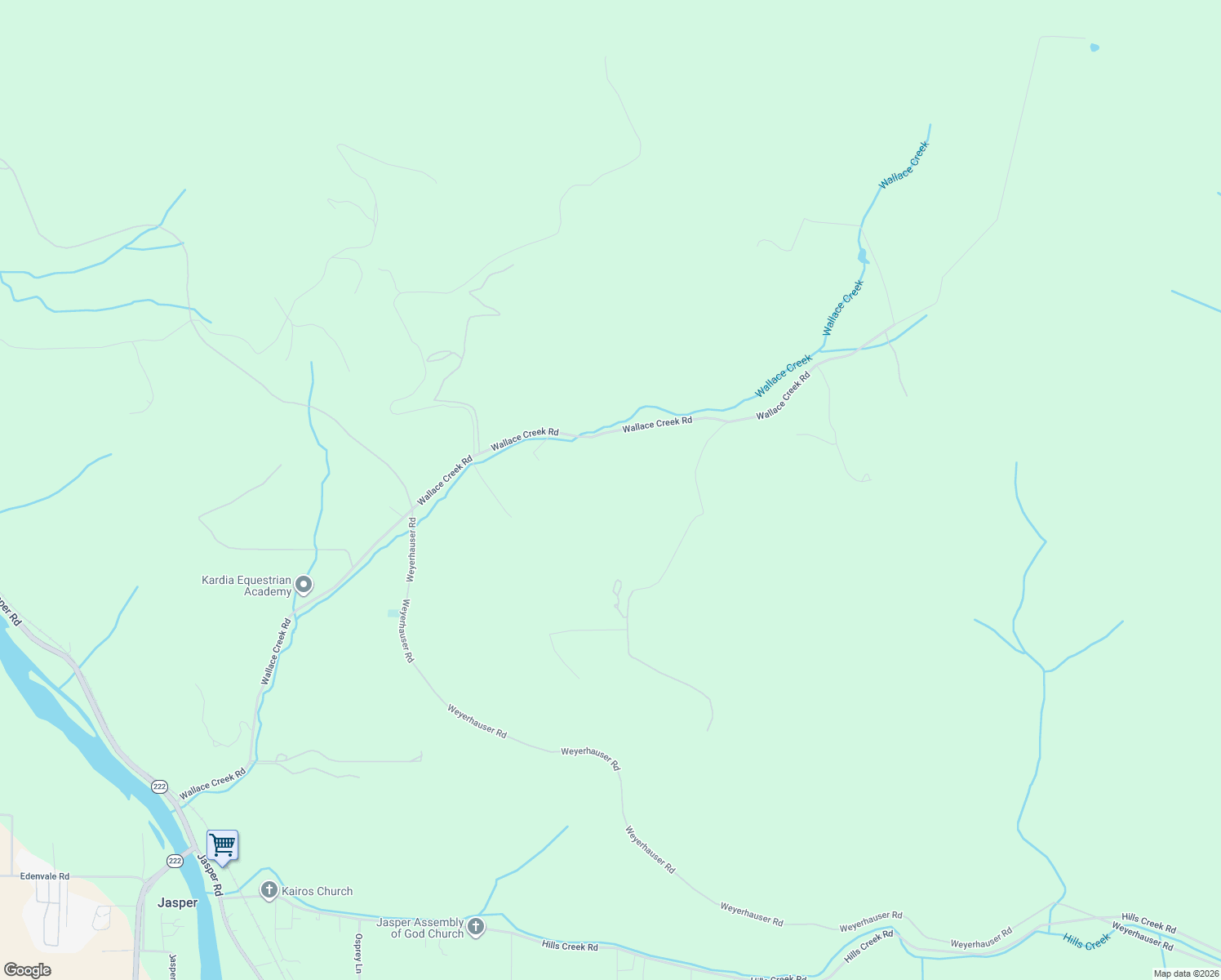 map of restaurants, bars, coffee shops, grocery stores, and more near 37372 Wallace Creek Road in Springfield