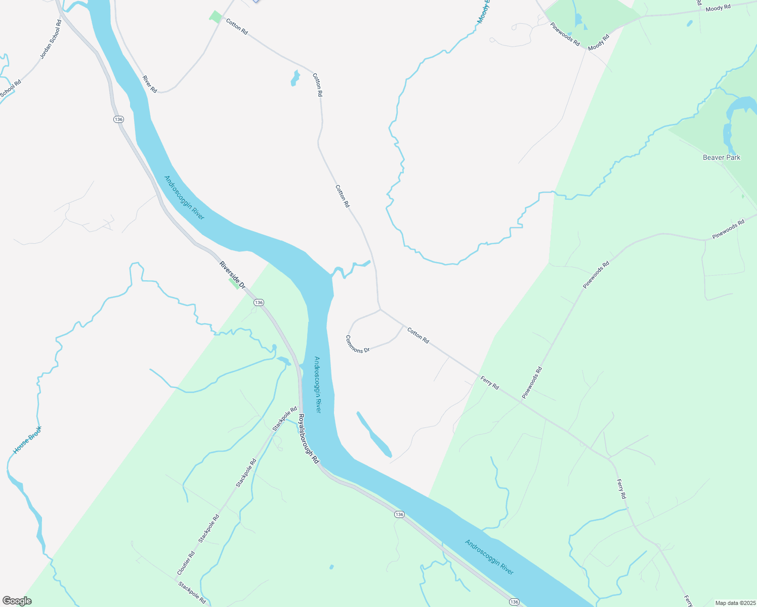 map of restaurants, bars, coffee shops, grocery stores, and more near 306 Cotton Road in Lewiston