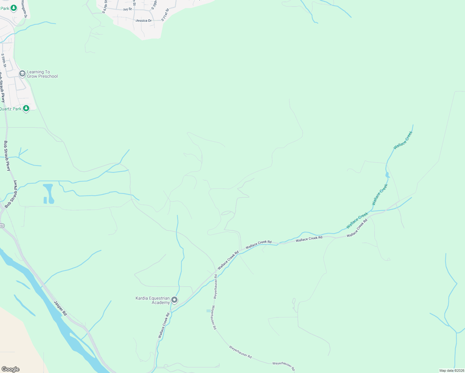 map of restaurants, bars, coffee shops, grocery stores, and more near 86835 R.R. Baker Road in Springfield