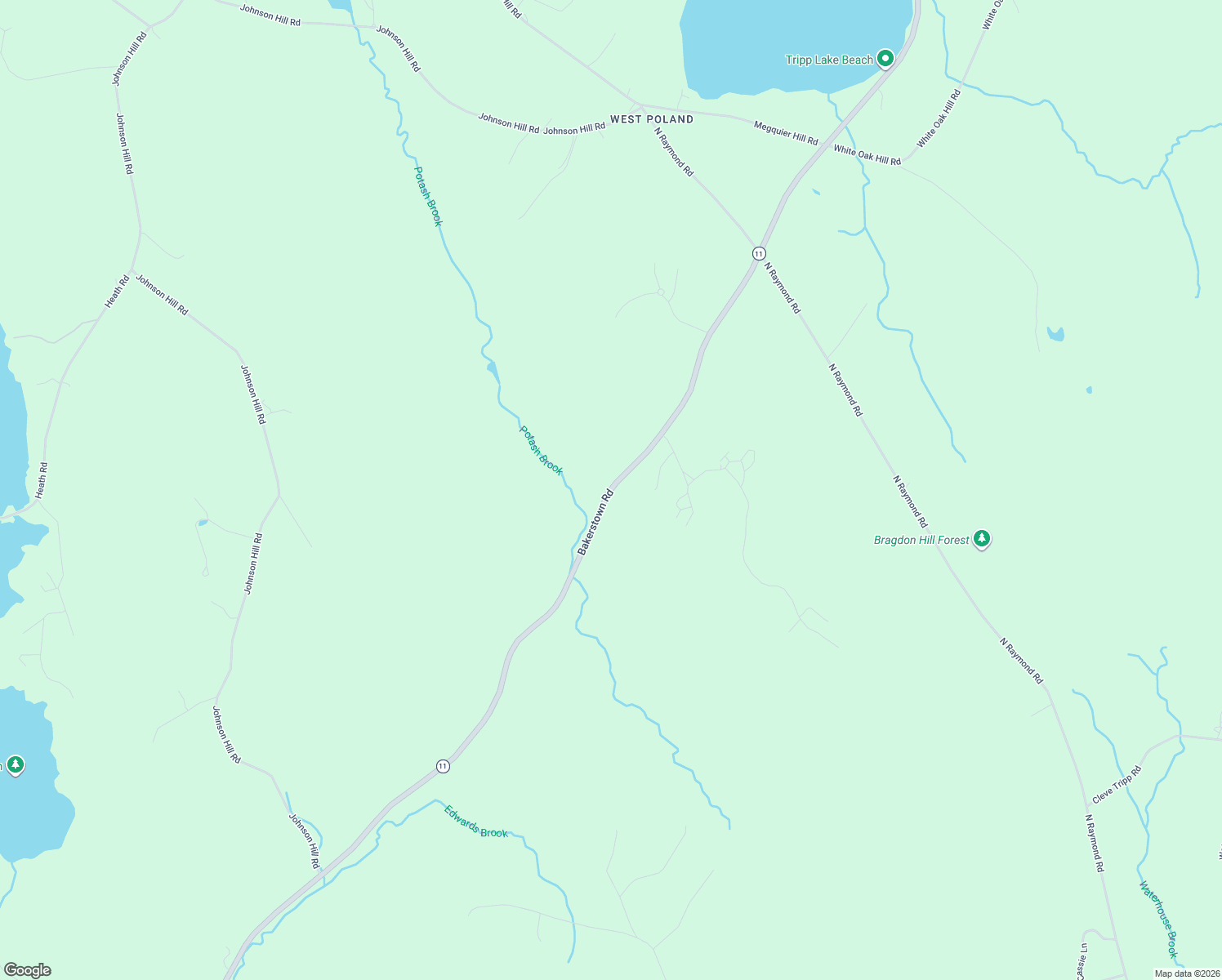 map of restaurants, bars, coffee shops, grocery stores, and more near 984 Bakerstown Road in Poland