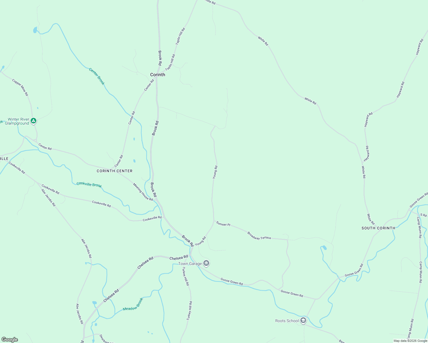 map of restaurants, bars, coffee shops, grocery stores, and more near 625 Young Road in Corinth