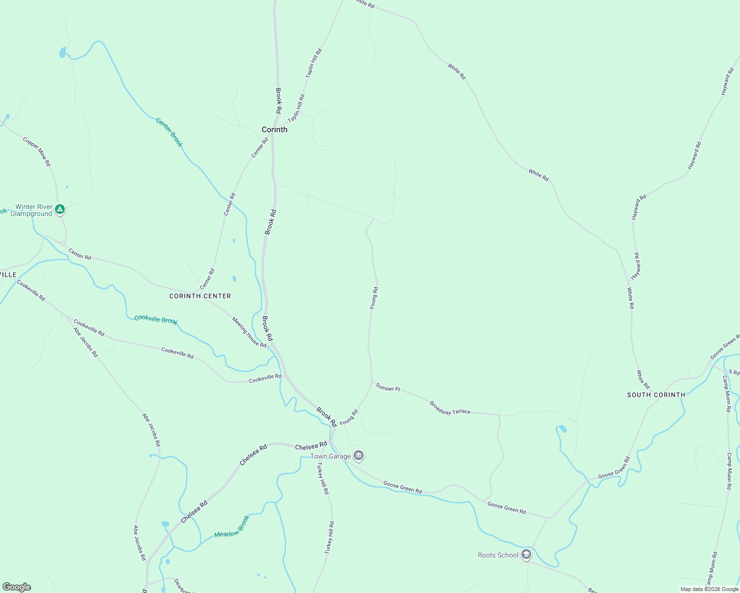 map of restaurants, bars, coffee shops, grocery stores, and more near 625 Young Road in Corinth