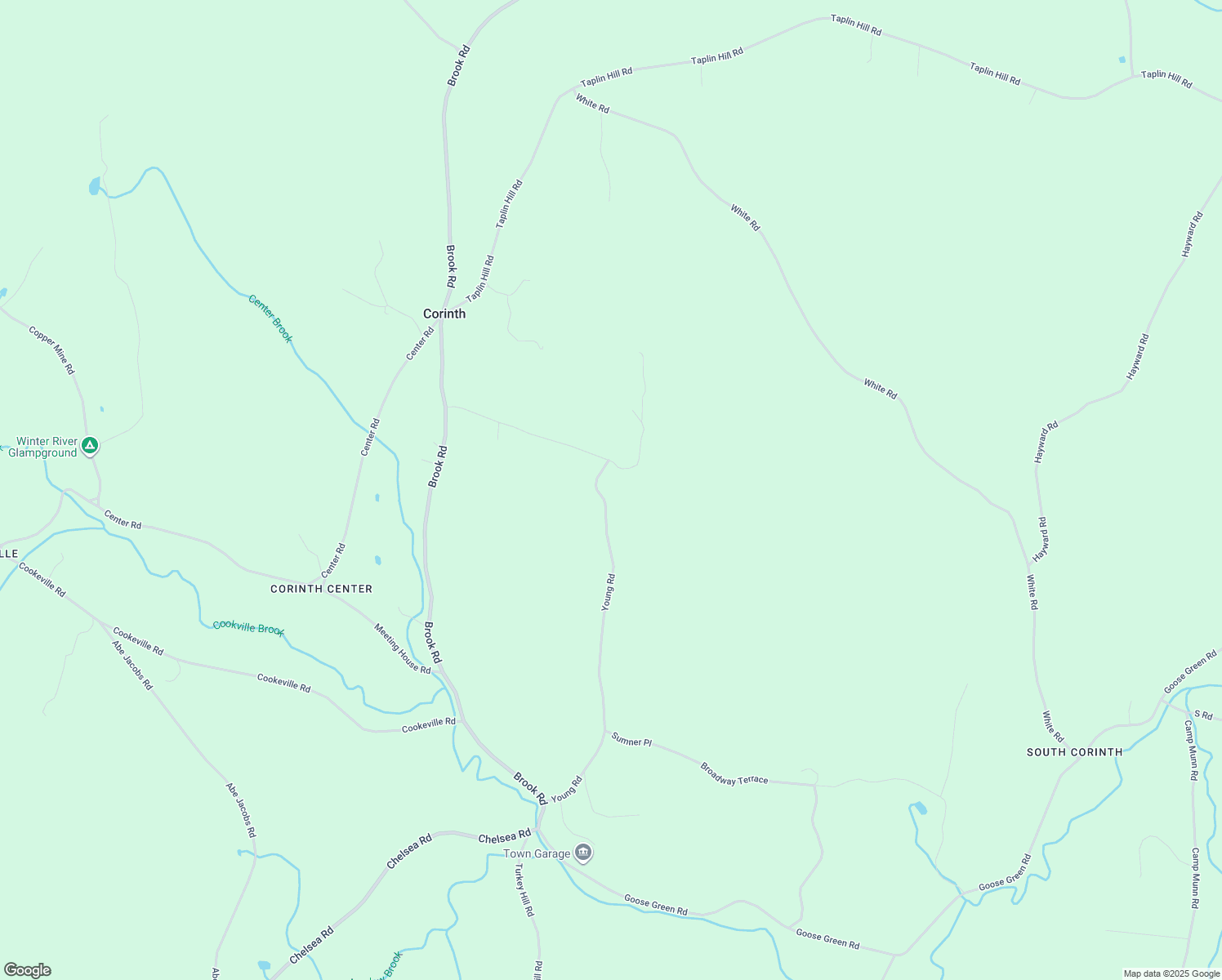 map of restaurants, bars, coffee shops, grocery stores, and more near 970 Young Road in Corinth