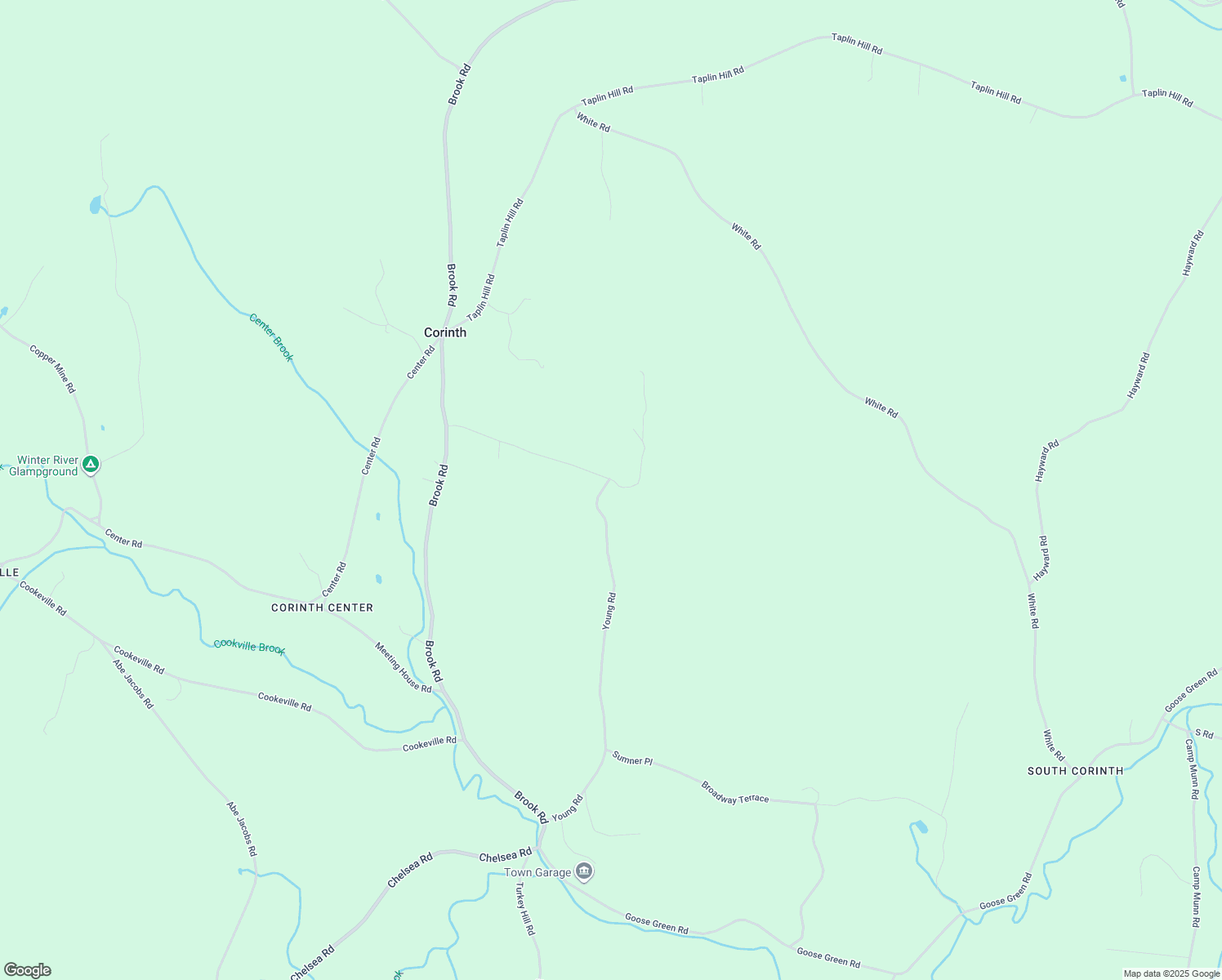 map of restaurants, bars, coffee shops, grocery stores, and more near 970 Young Road in Corinth