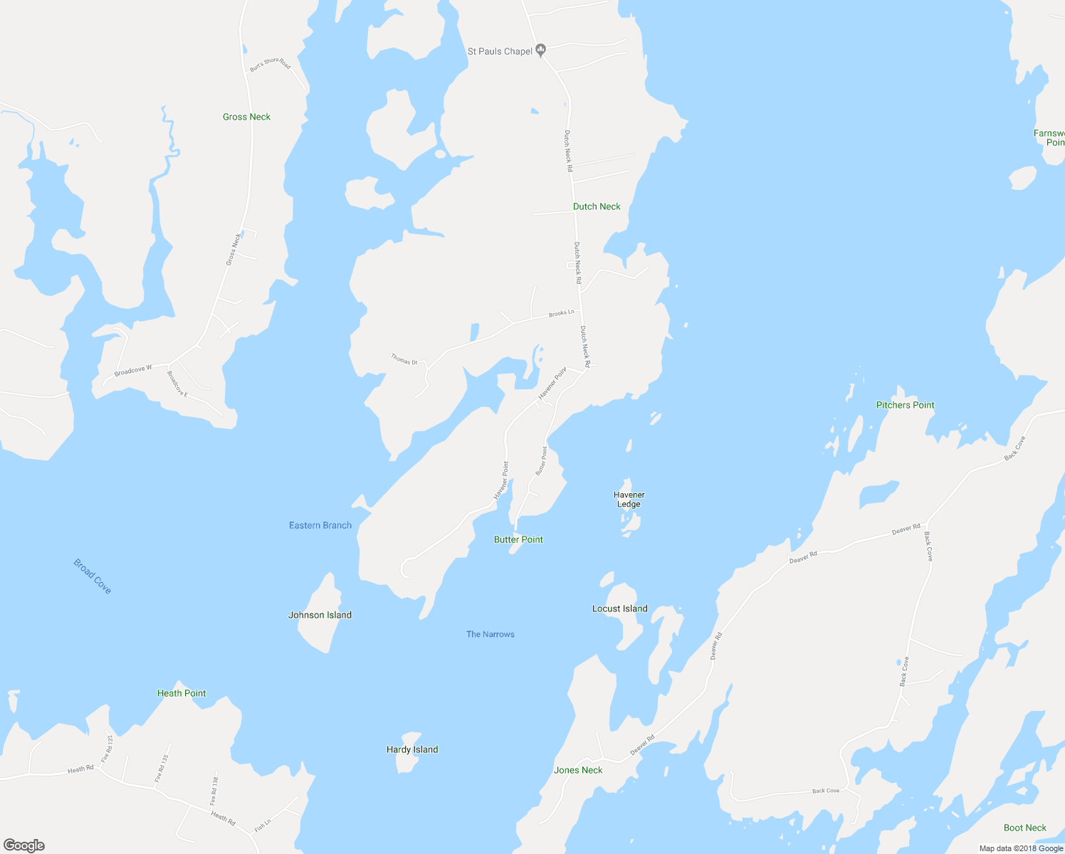 map of restaurants, bars, coffee shops, grocery stores, and more near 101 Butter Point in Waldoboro