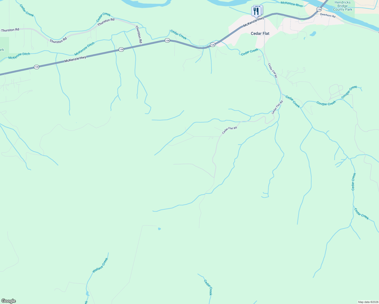 map of restaurants, bars, coffee shops, grocery stores, and more near 38220 Boscage Lane in Springfield