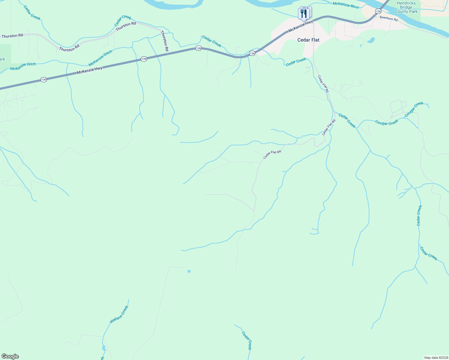 map of restaurants, bars, coffee shops, grocery stores, and more near 38220 Boscage Lane in Springfield