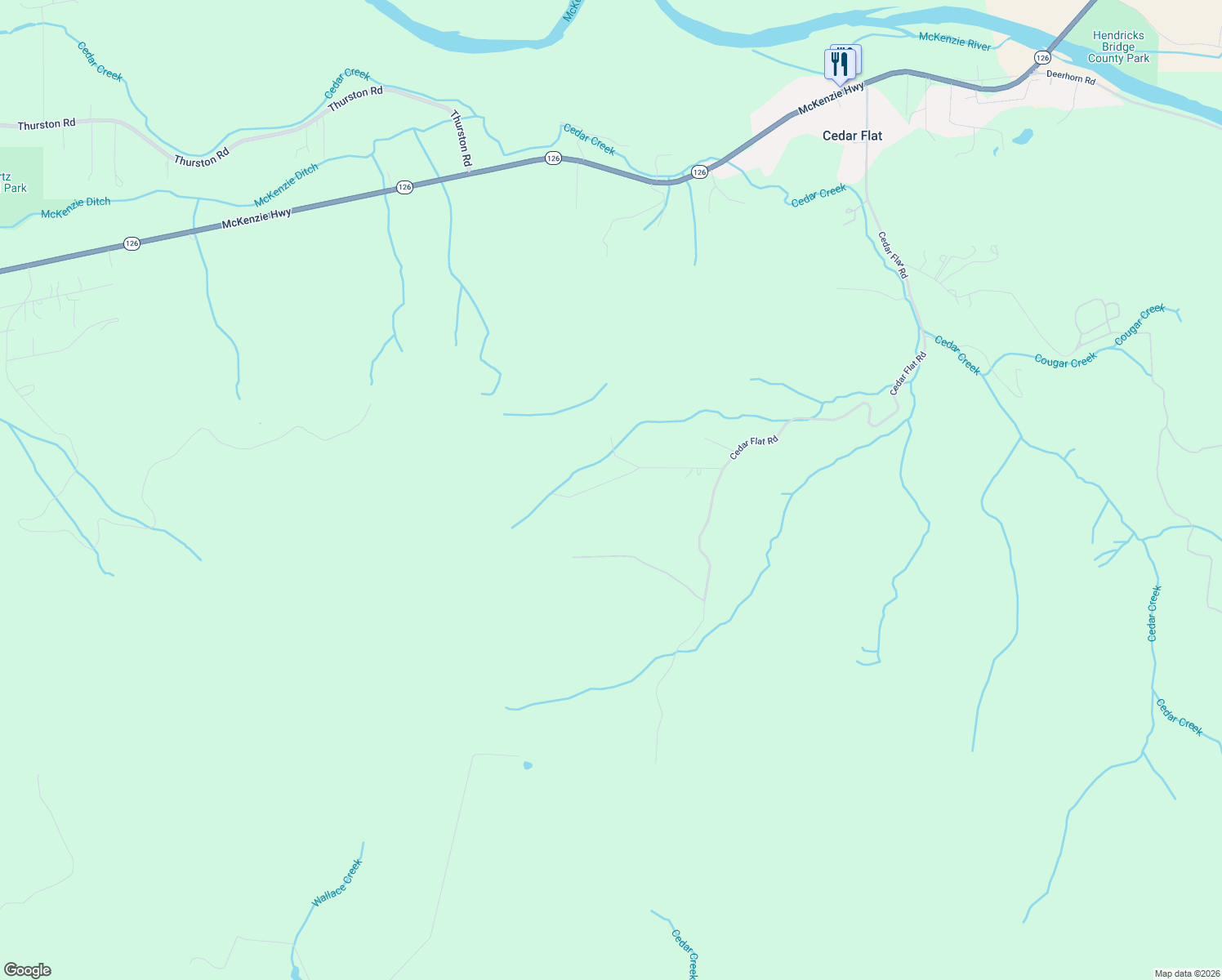 map of restaurants, bars, coffee shops, grocery stores, and more near 38220 Boscage Lane in Springfield