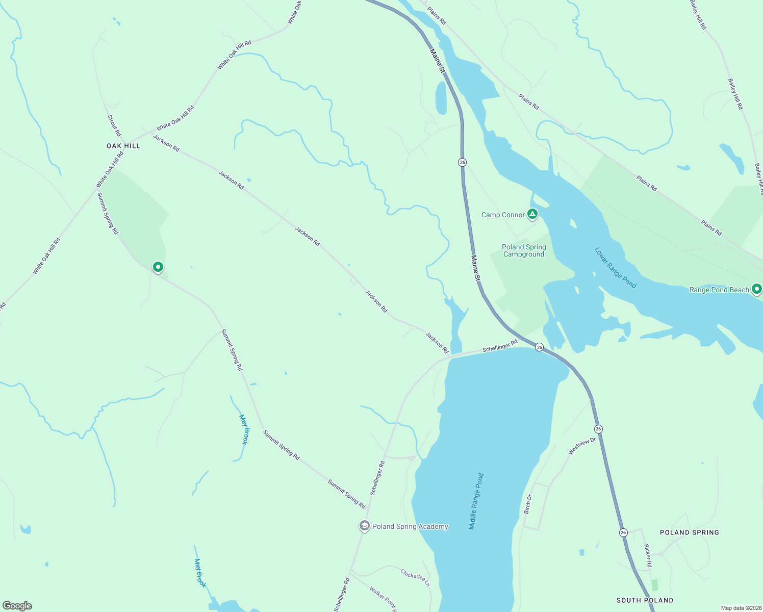 map of restaurants, bars, coffee shops, grocery stores, and more near 130 Jackson Road in Poland