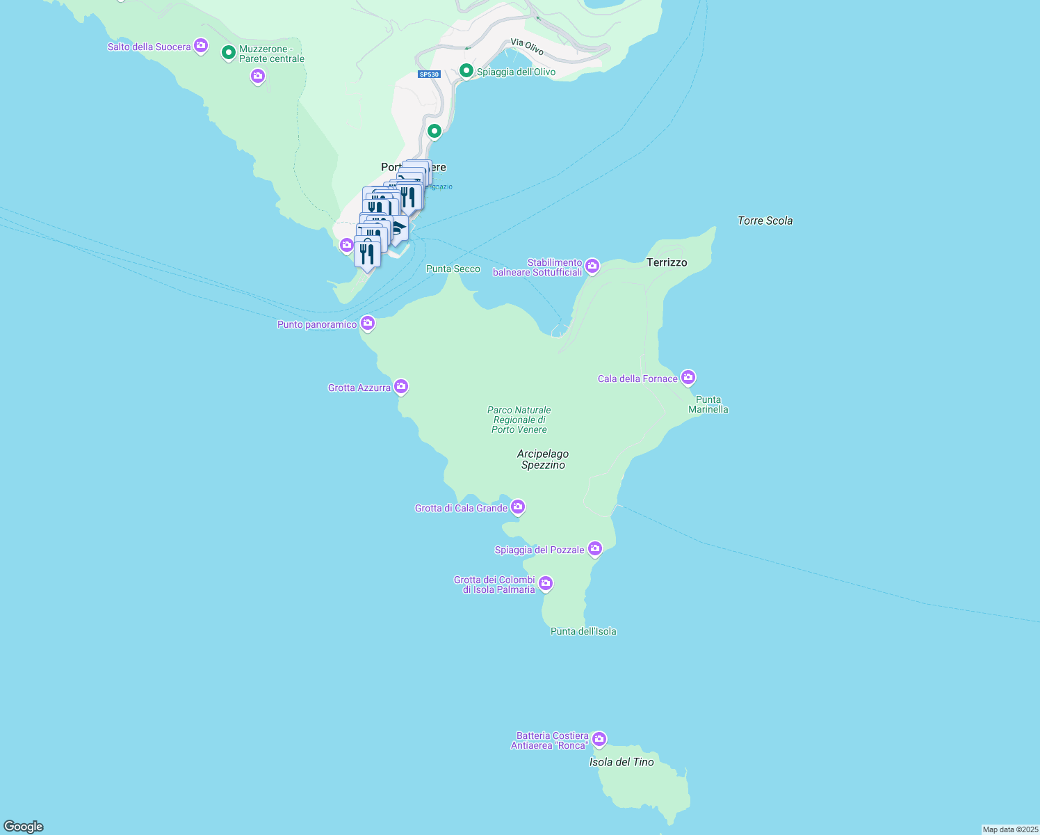 map of restaurants, bars, coffee shops, grocery stores, and more near in 