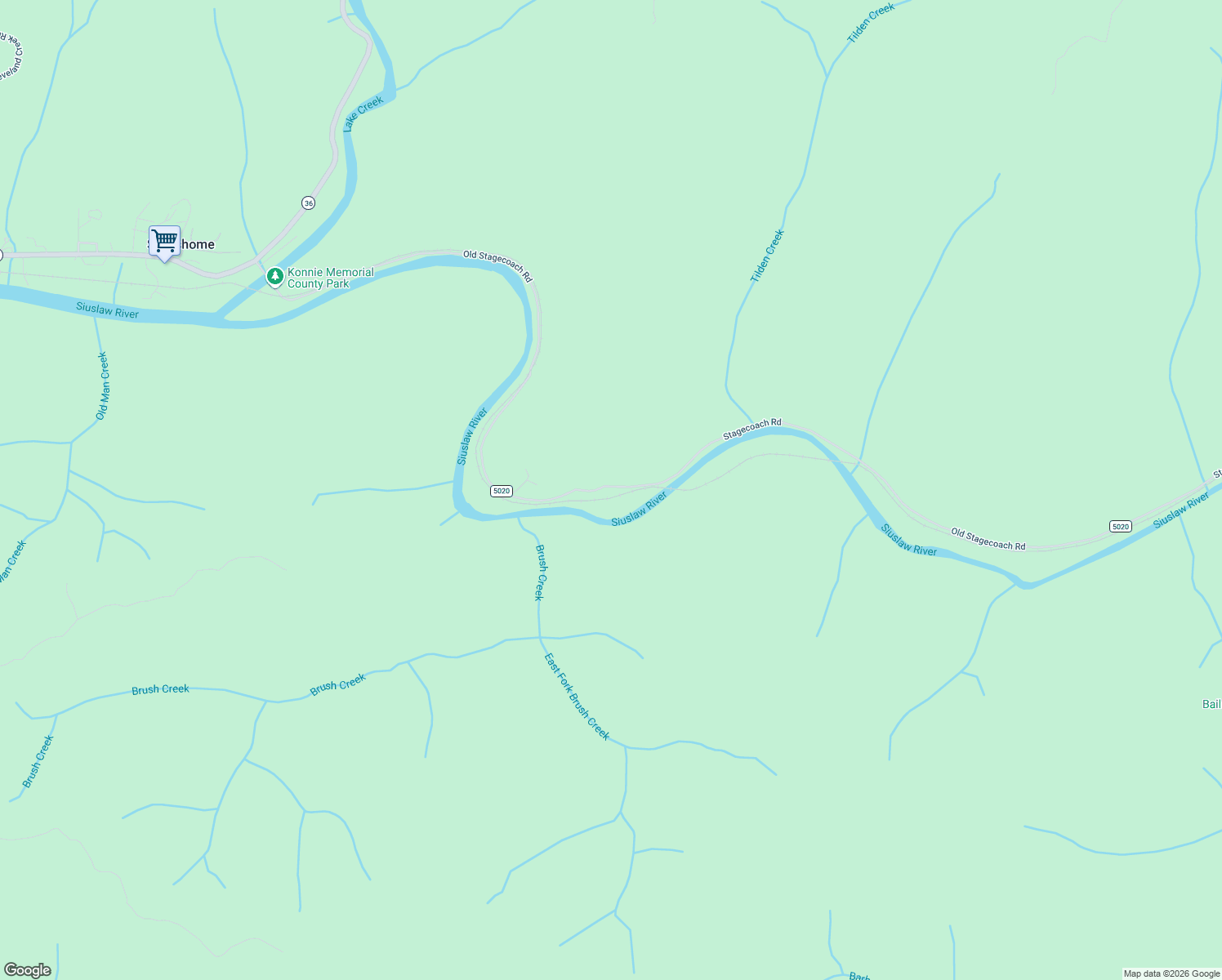 map of restaurants, bars, coffee shops, grocery stores, and more near 13892 Stagecoach Road in Swisshome