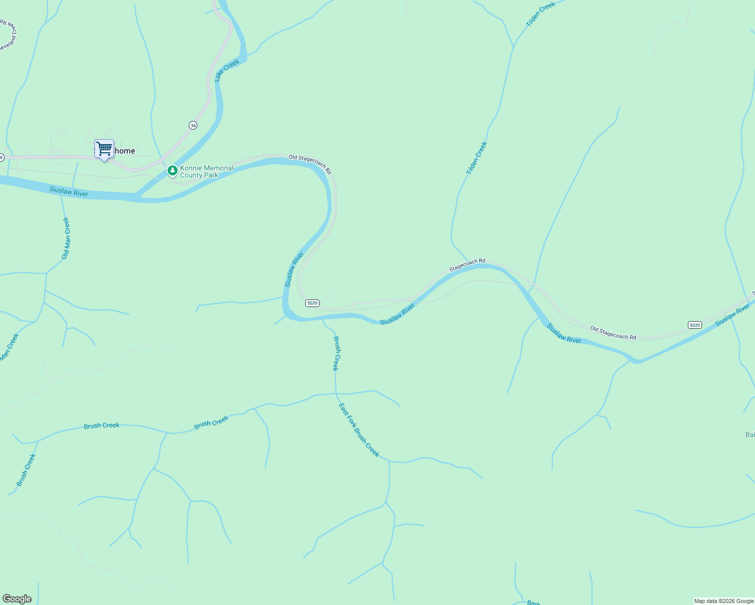 map of restaurants, bars, coffee shops, grocery stores, and more near 13892 Stagecoach Road in Swisshome