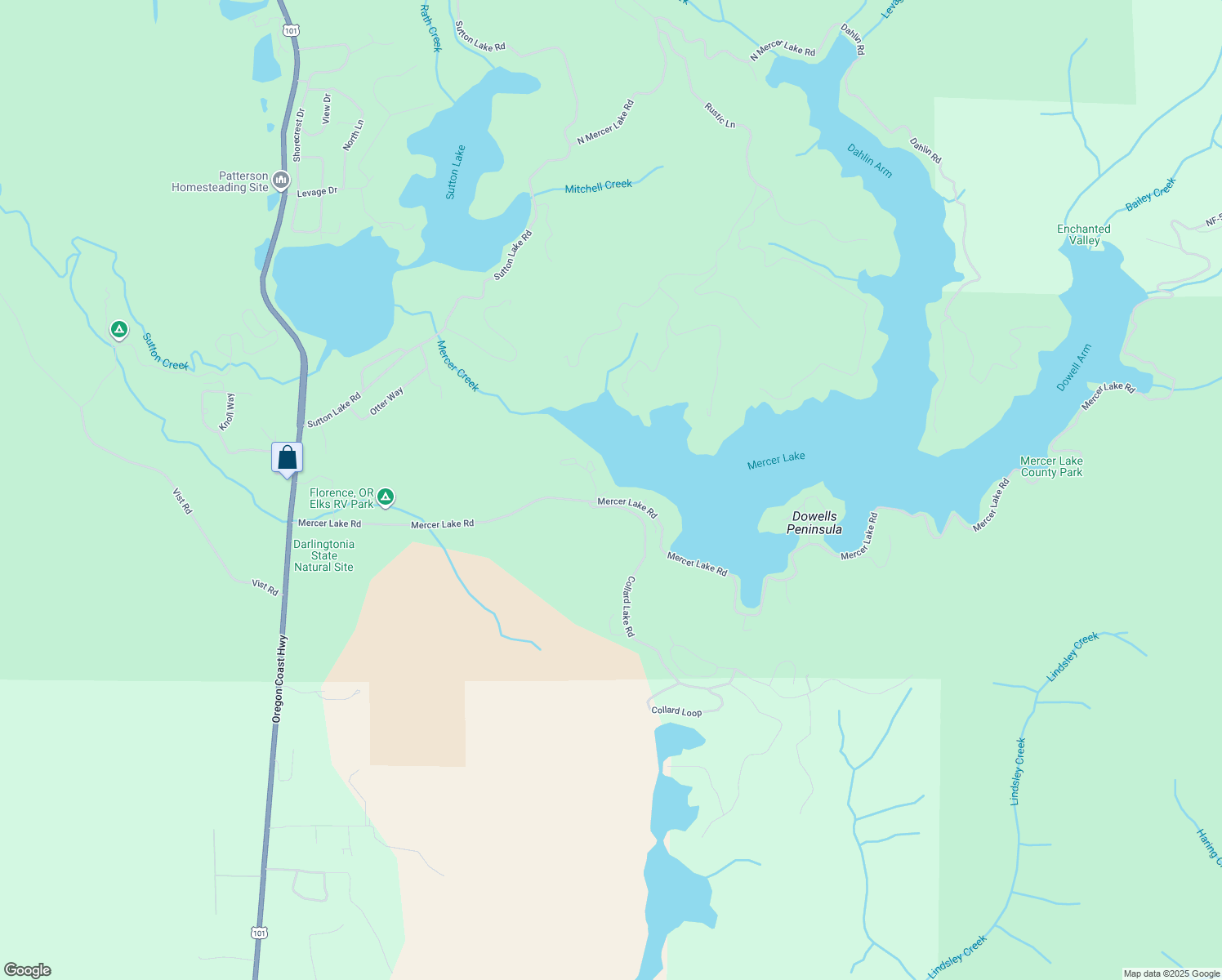 map of restaurants, bars, coffee shops, grocery stores, and more near 88864 Archer Lane in Florence