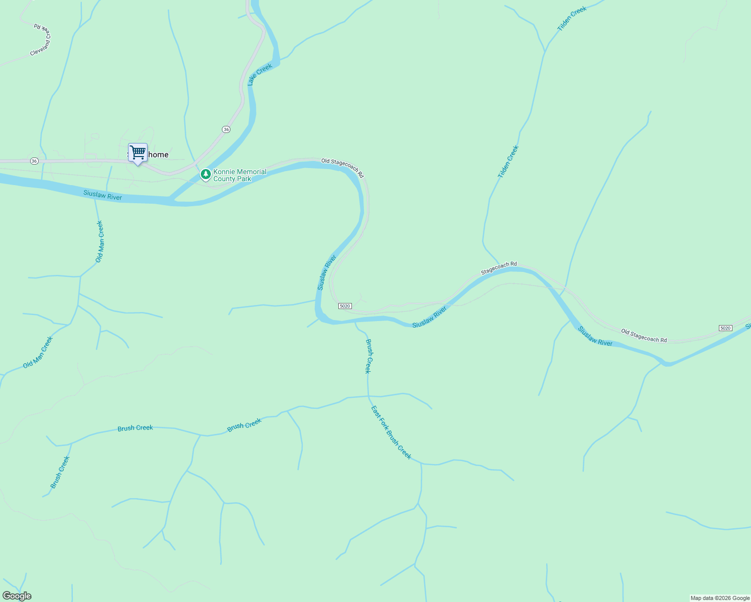 map of restaurants, bars, coffee shops, grocery stores, and more near 13811 Stagecoach Road in Swisshome