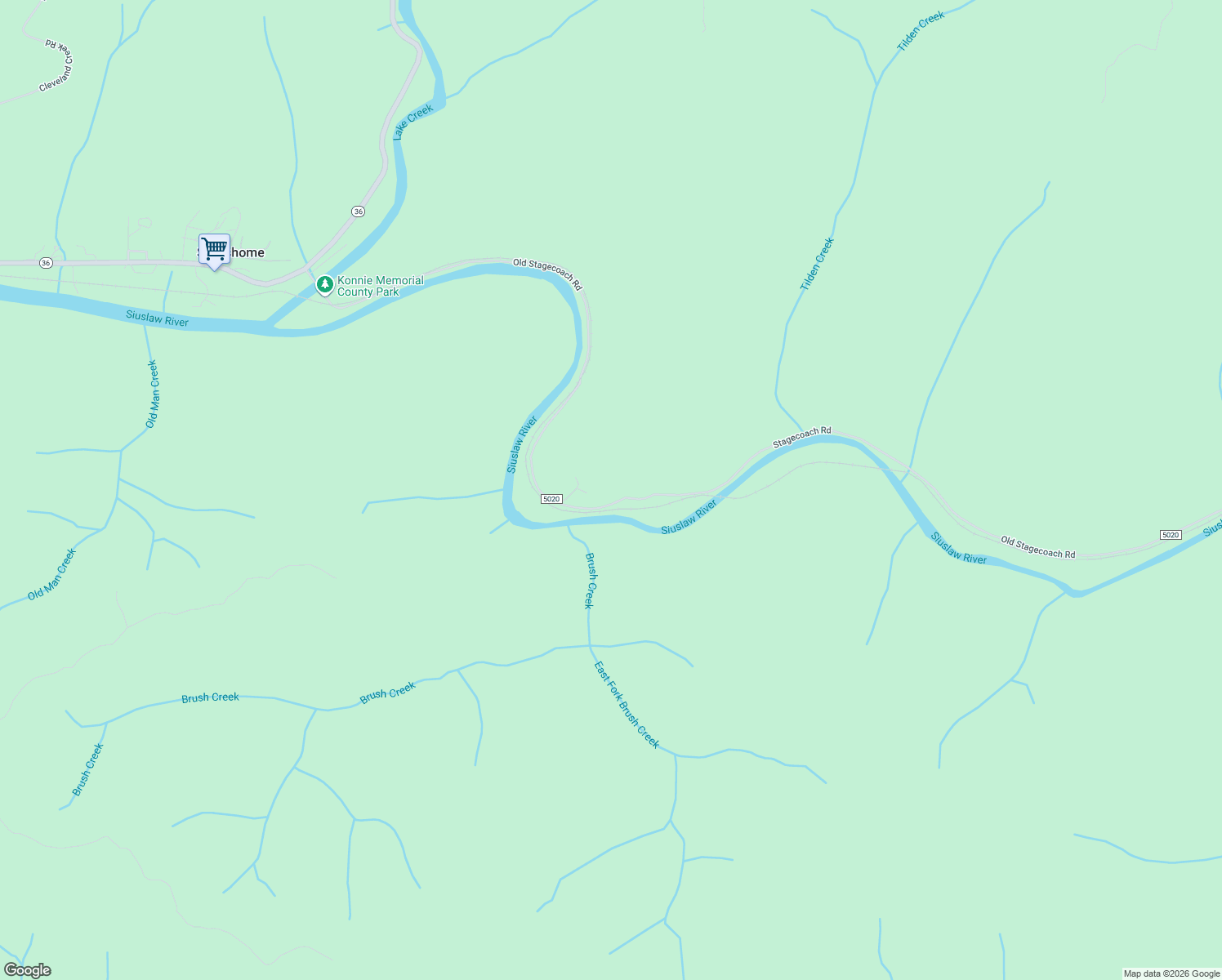 map of restaurants, bars, coffee shops, grocery stores, and more near 13811 Stagecoach Road in Swisshome