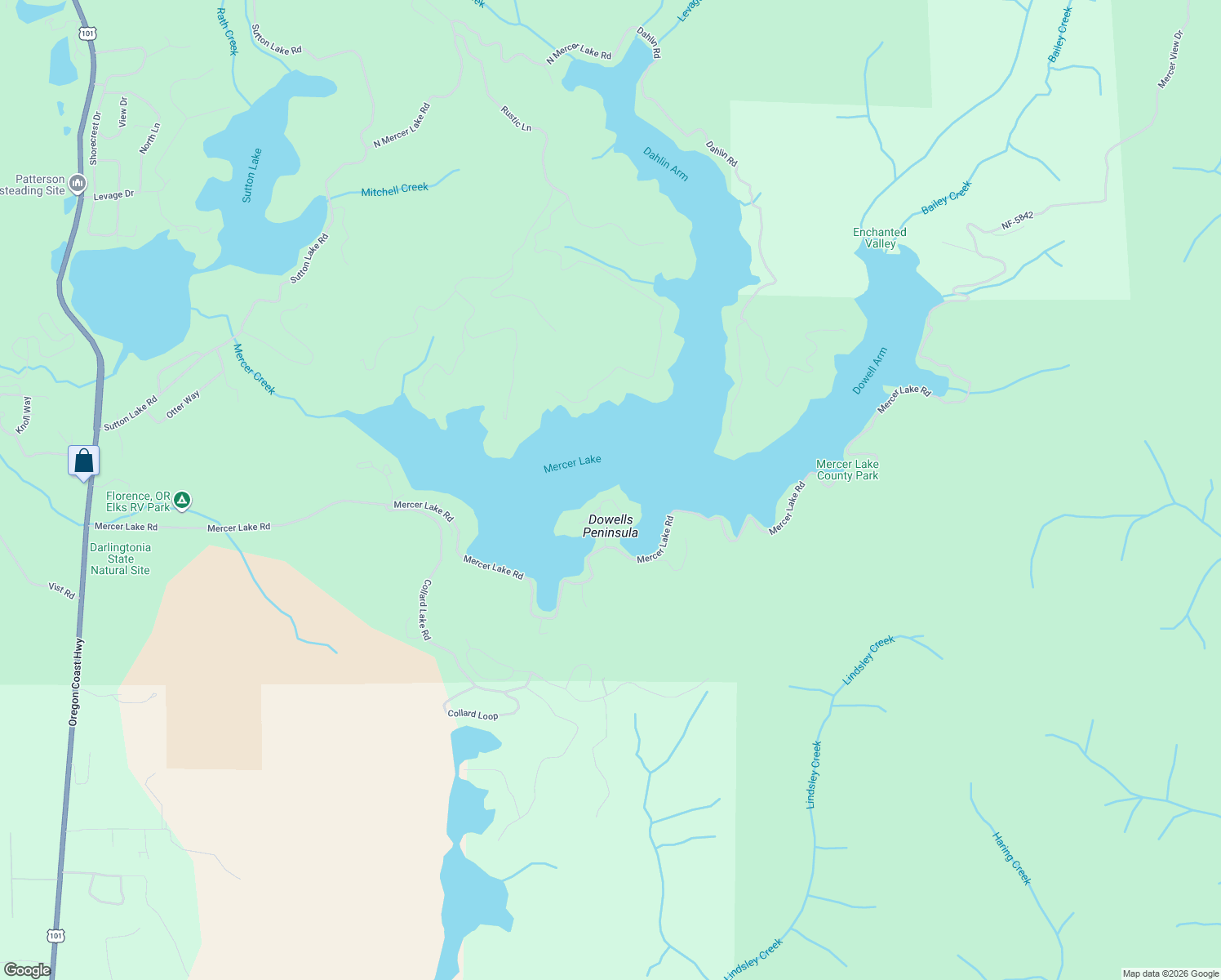 map of restaurants, bars, coffee shops, grocery stores, and more near 88847 Rhododendron Lane in Florence