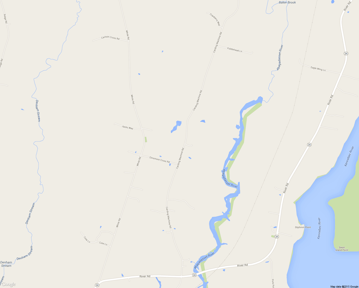 map of restaurants, bars, coffee shops, grocery stores, and more near 256 Carding Machine Road in Bowdoinham