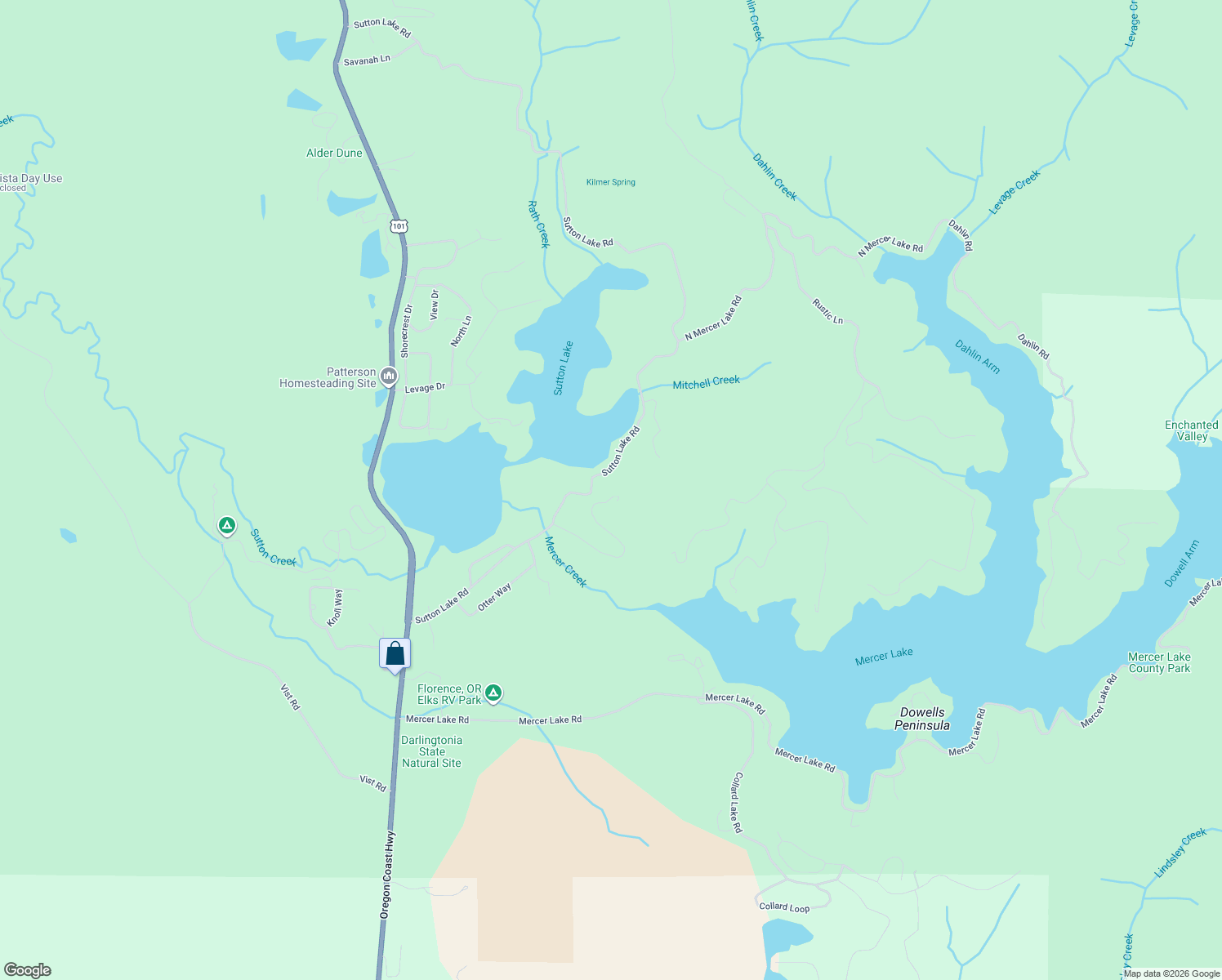 map of restaurants, bars, coffee shops, grocery stores, and more near 5905 Mercer Creek Drive in Florence