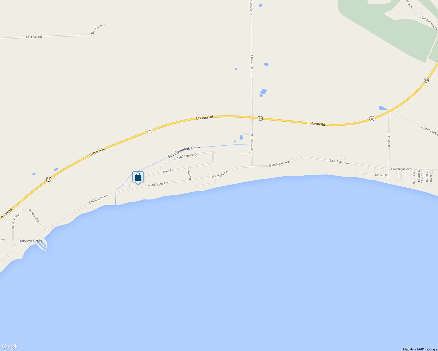 map of restaurants, bars, coffee shops, grocery stores, and more near 4494 East Michigan Avenue in Au Gres