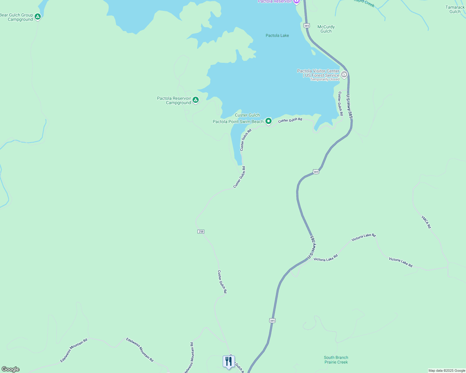map of restaurants, bars, coffee shops, grocery stores, and more near 17469-17927 Custer Gulch Road in Rapid City