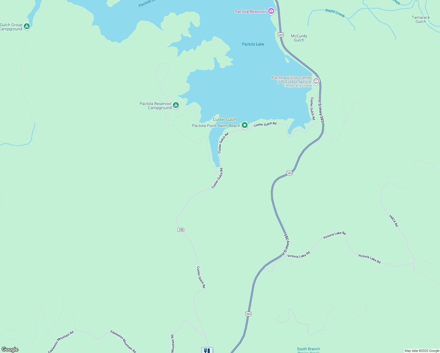 map of restaurants, bars, coffee shops, grocery stores, and more near 17469 Custer Gulch Road in Rapid City