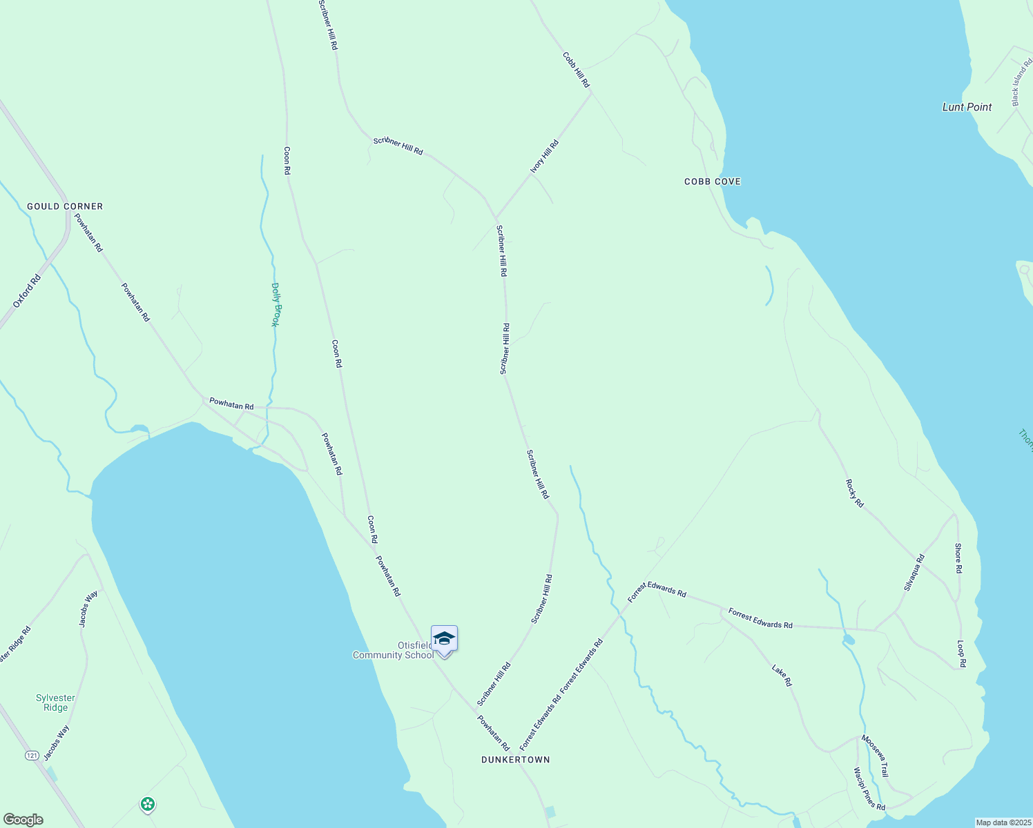 map of restaurants, bars, coffee shops, grocery stores, and more near 526 Scribner Hill Road in Otisfield