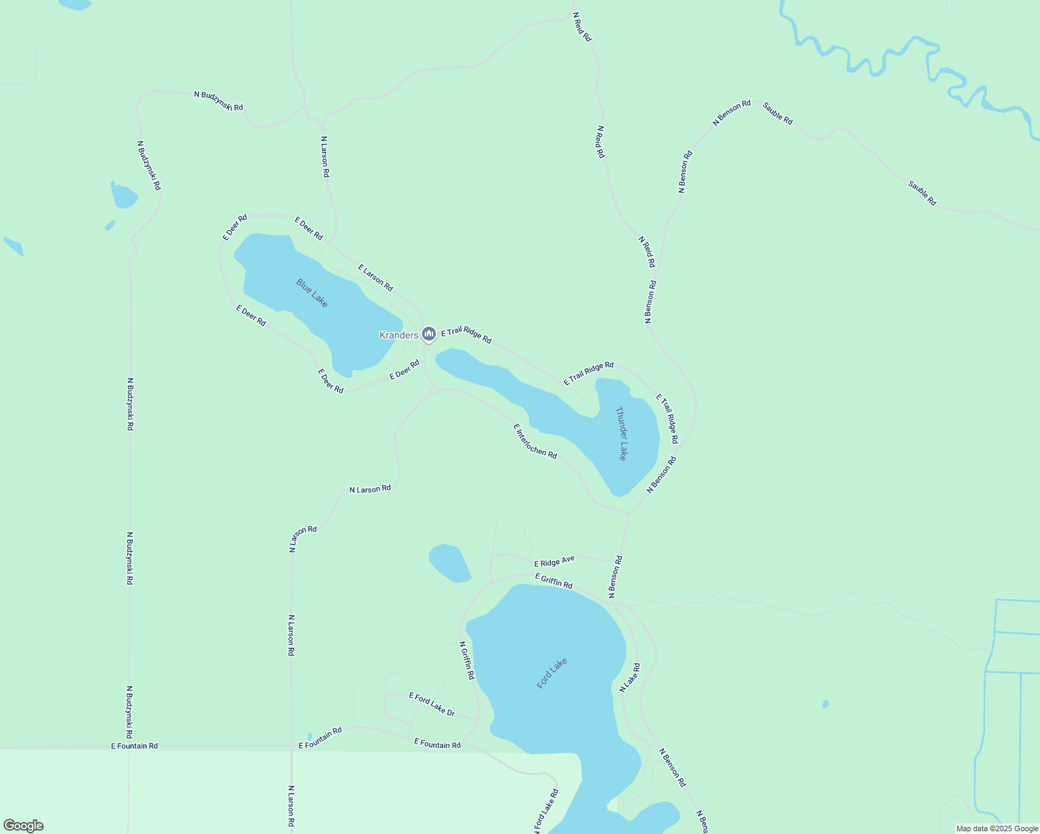 map of restaurants, bars, coffee shops, grocery stores, and more near 6118 East Interlochen Road in Fountain