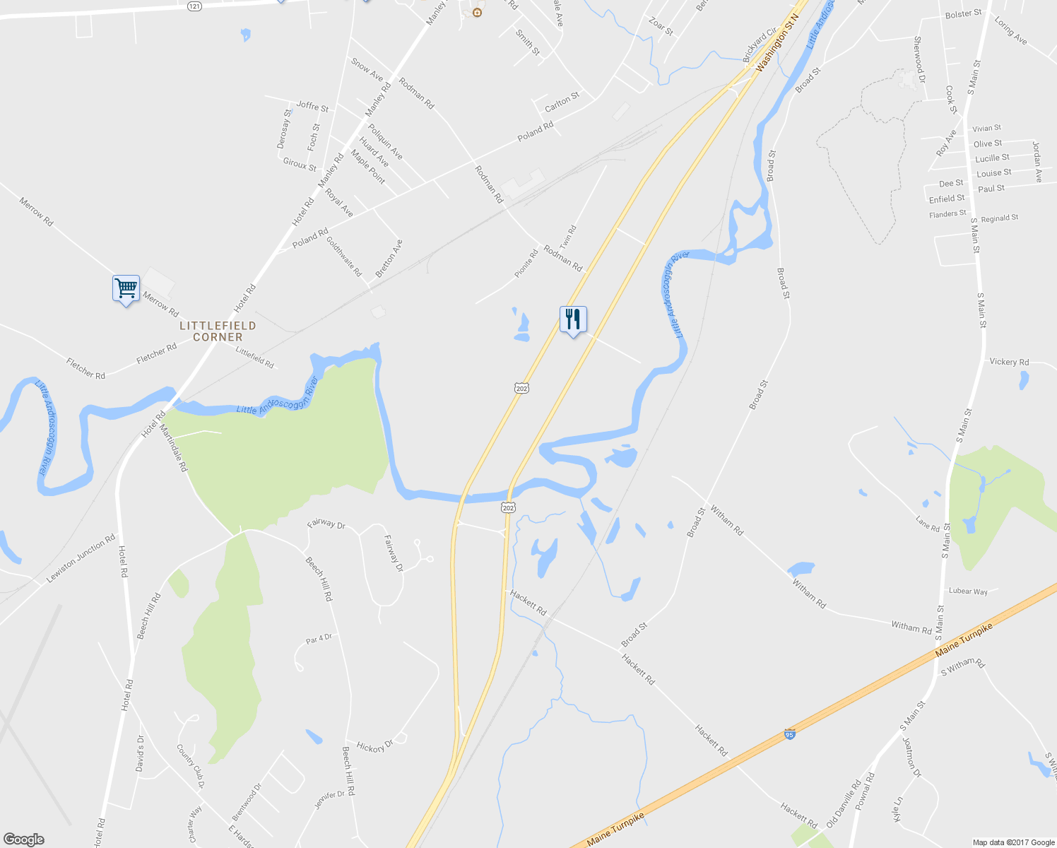 map of restaurants, bars, coffee shops, grocery stores, and more near 905 Washington Street North in Auburn